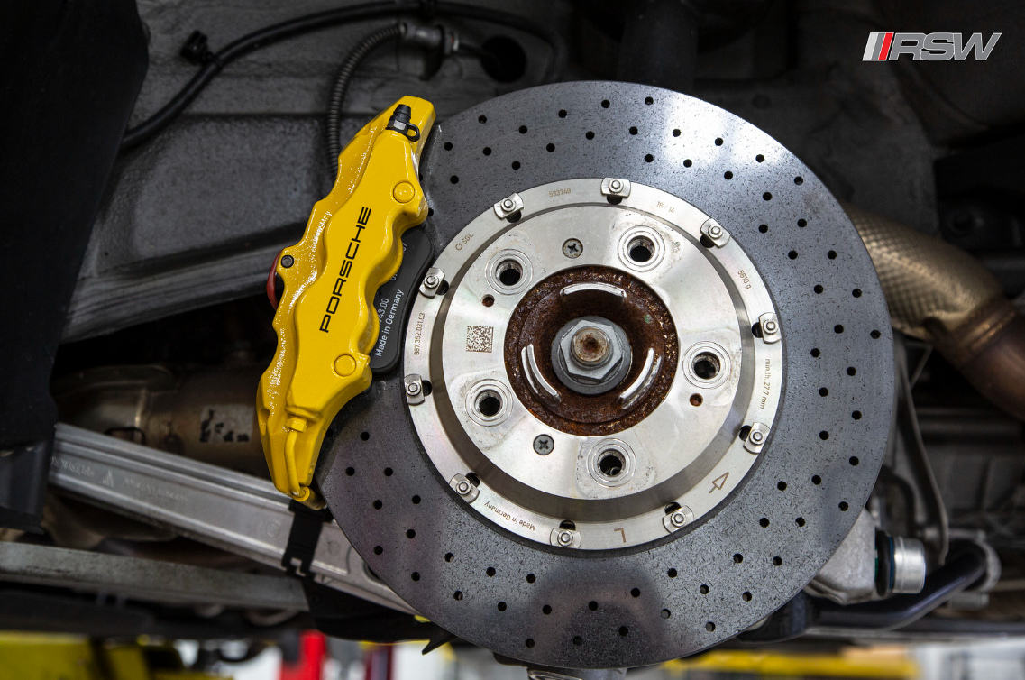 Brake repair service being performed by ASE-certified technician at RSW Auto Repair in Kinnelon, New Jersey