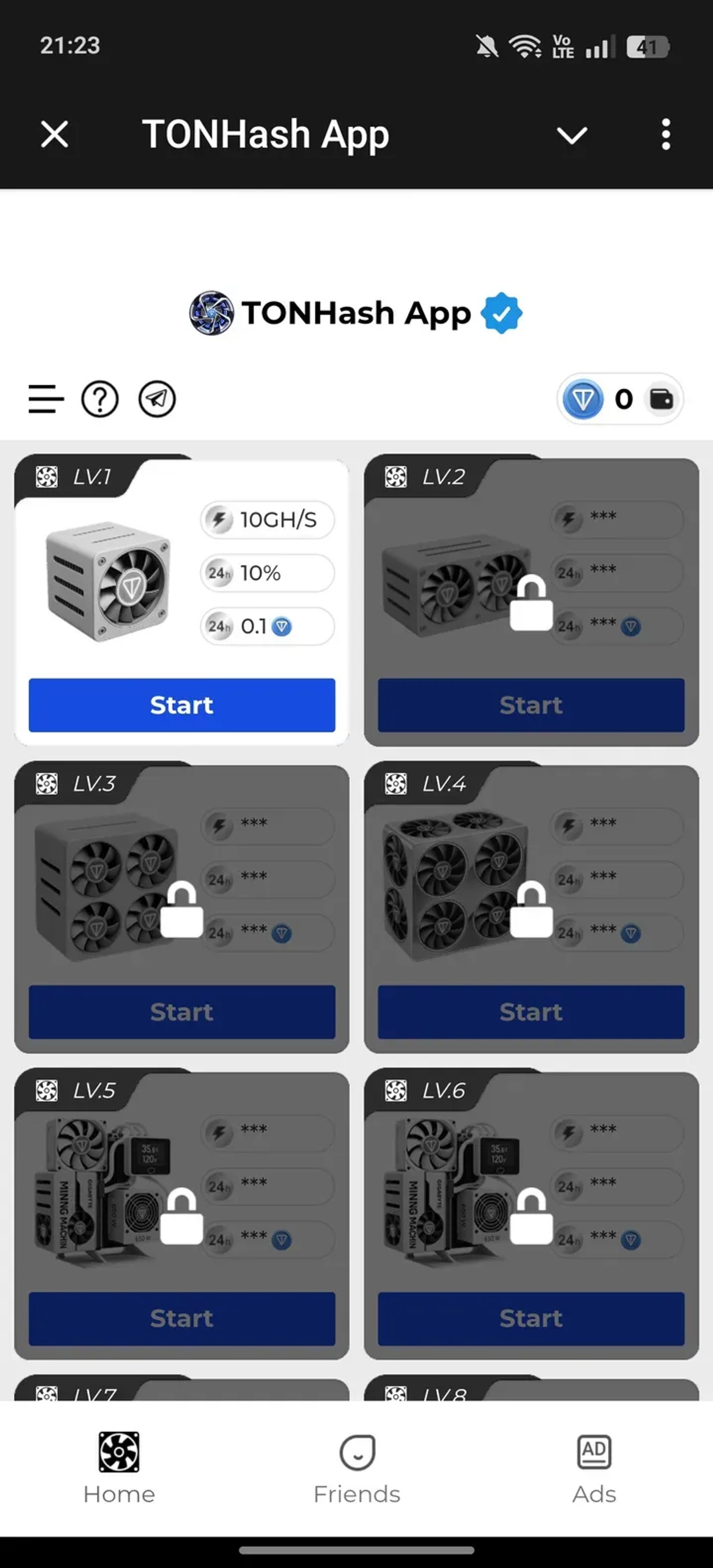 TONHash App в Telegram — скриншот 1