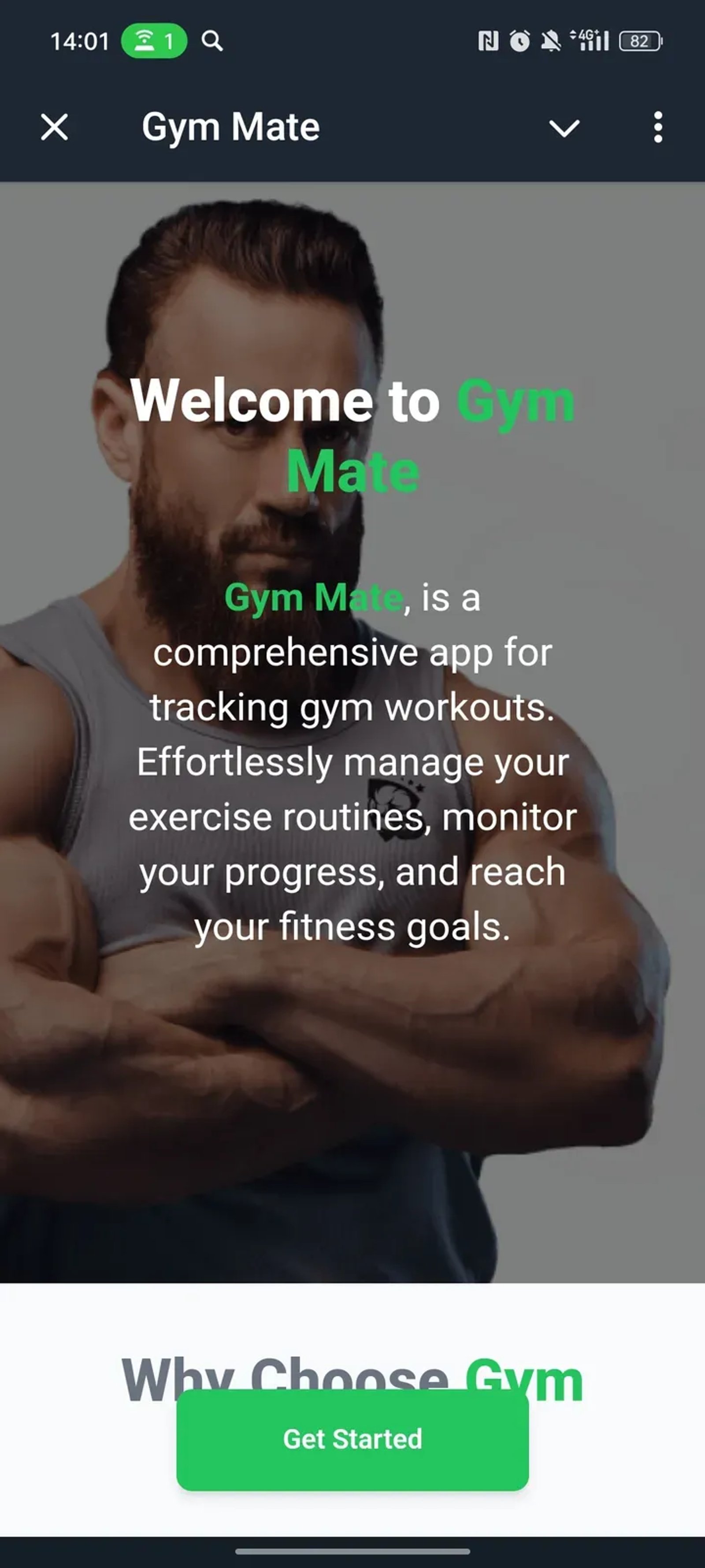 Gym Mate в Телеграм — скриншот 1