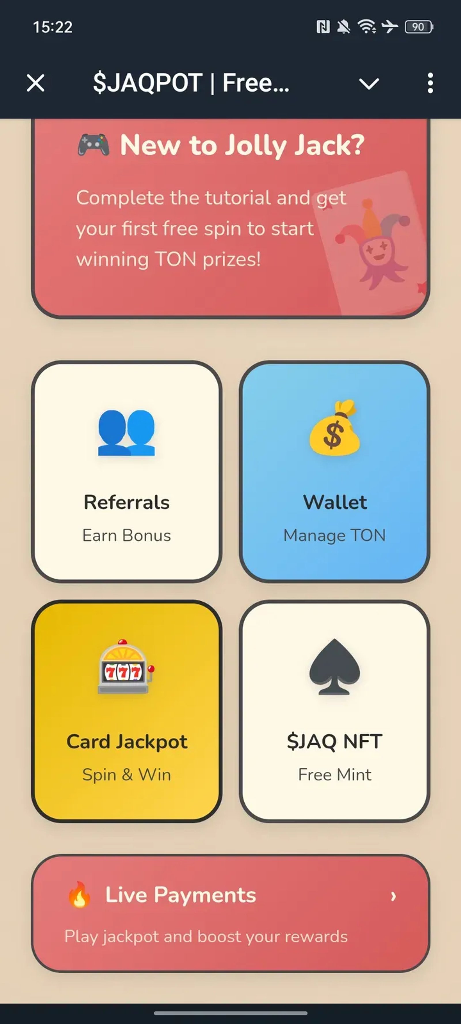 $JAQPOT | Free Mint 🎁 в Telegram — скриншот 2