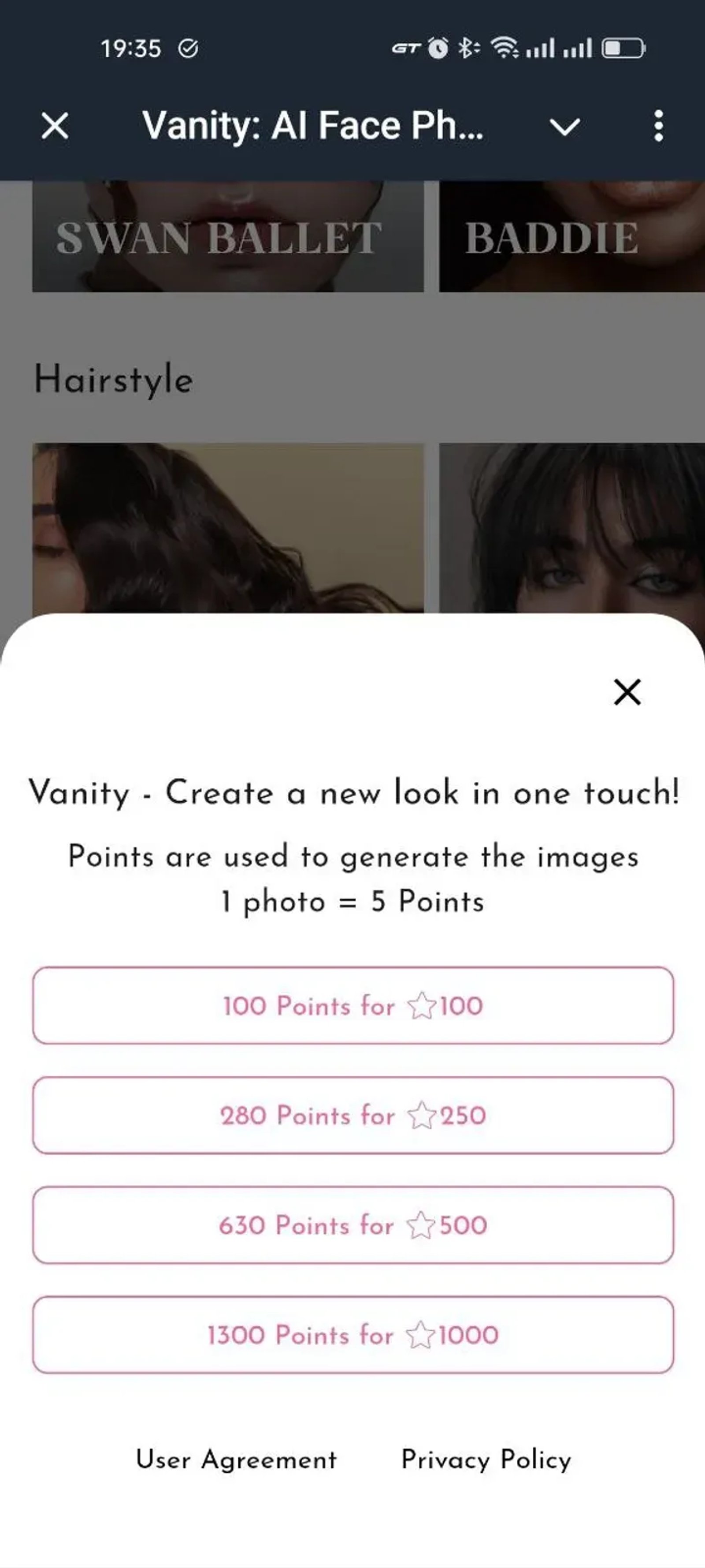 Vanity: AI Face Photo filter в Телеграм — скриншот 3