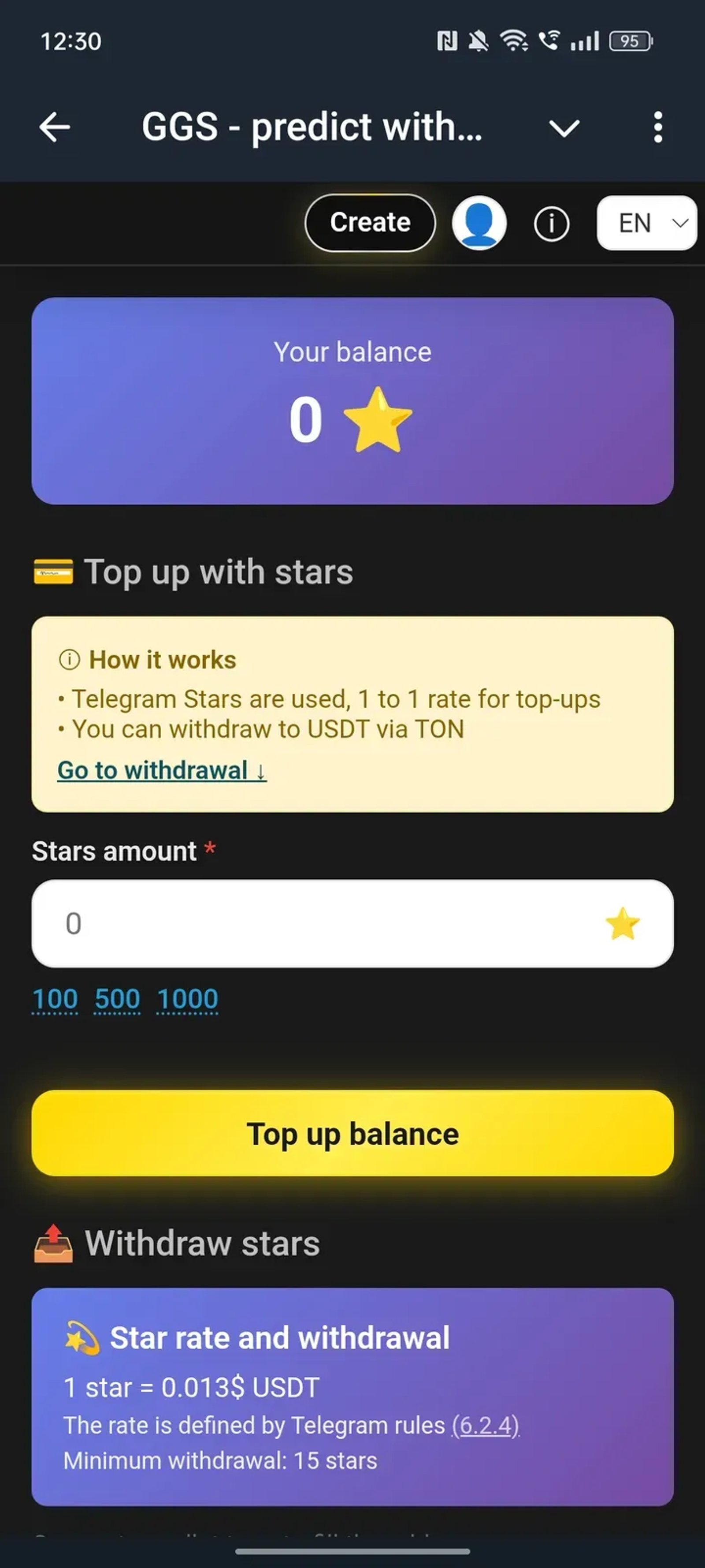 GGS Predictions with stars ⭐ в Телеграм — скриншот 3