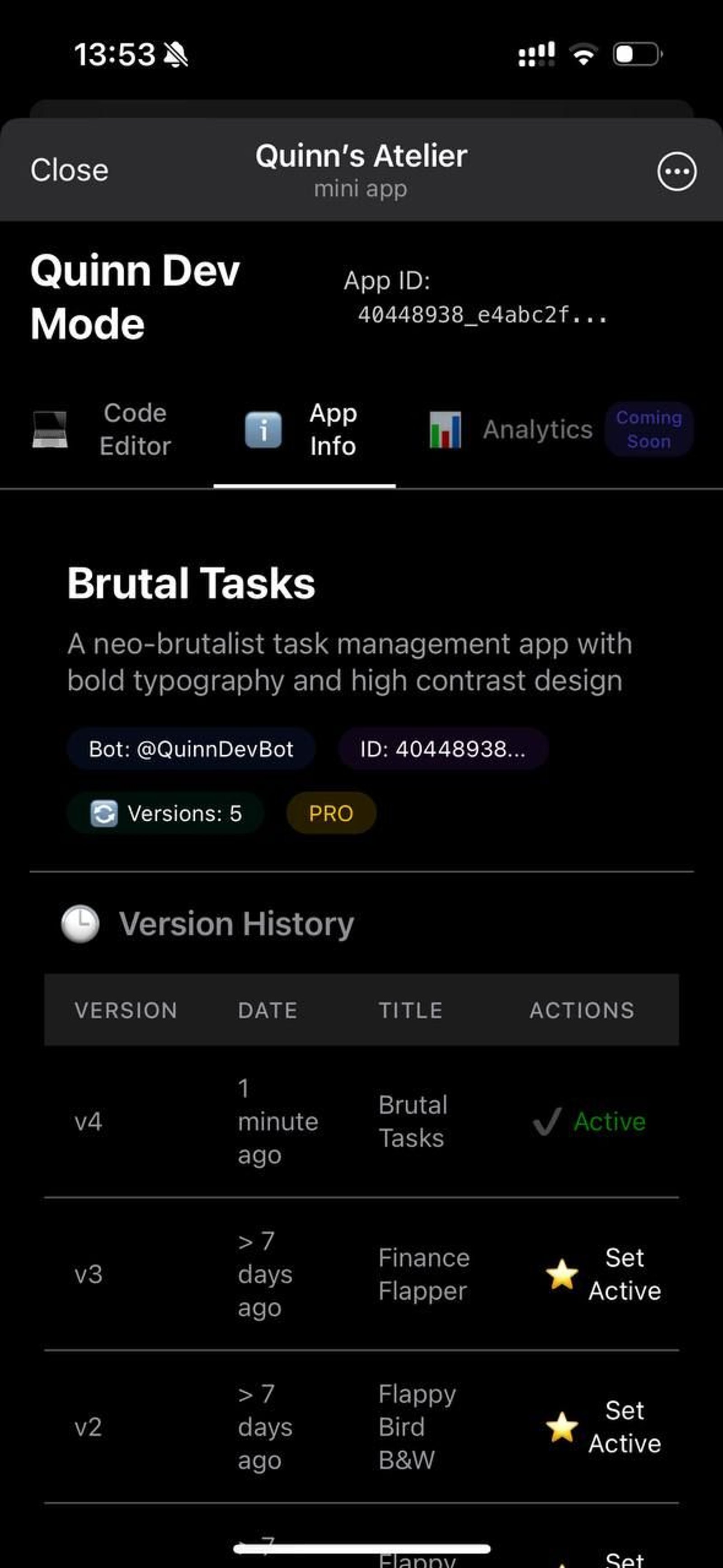 Quinn Dev в Telegram — скриншот 4