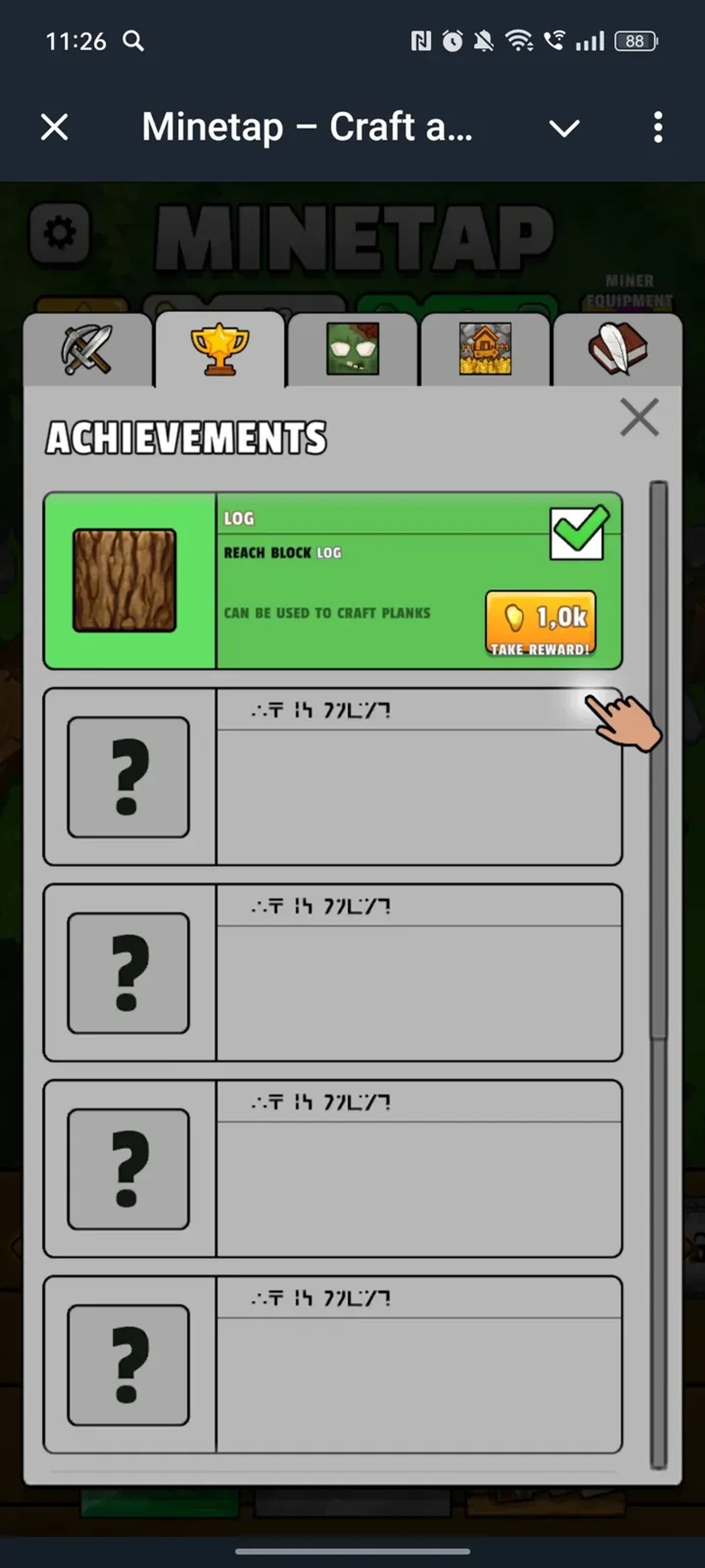 Minetap – Craft and merge в Телеграм — скриншот 3