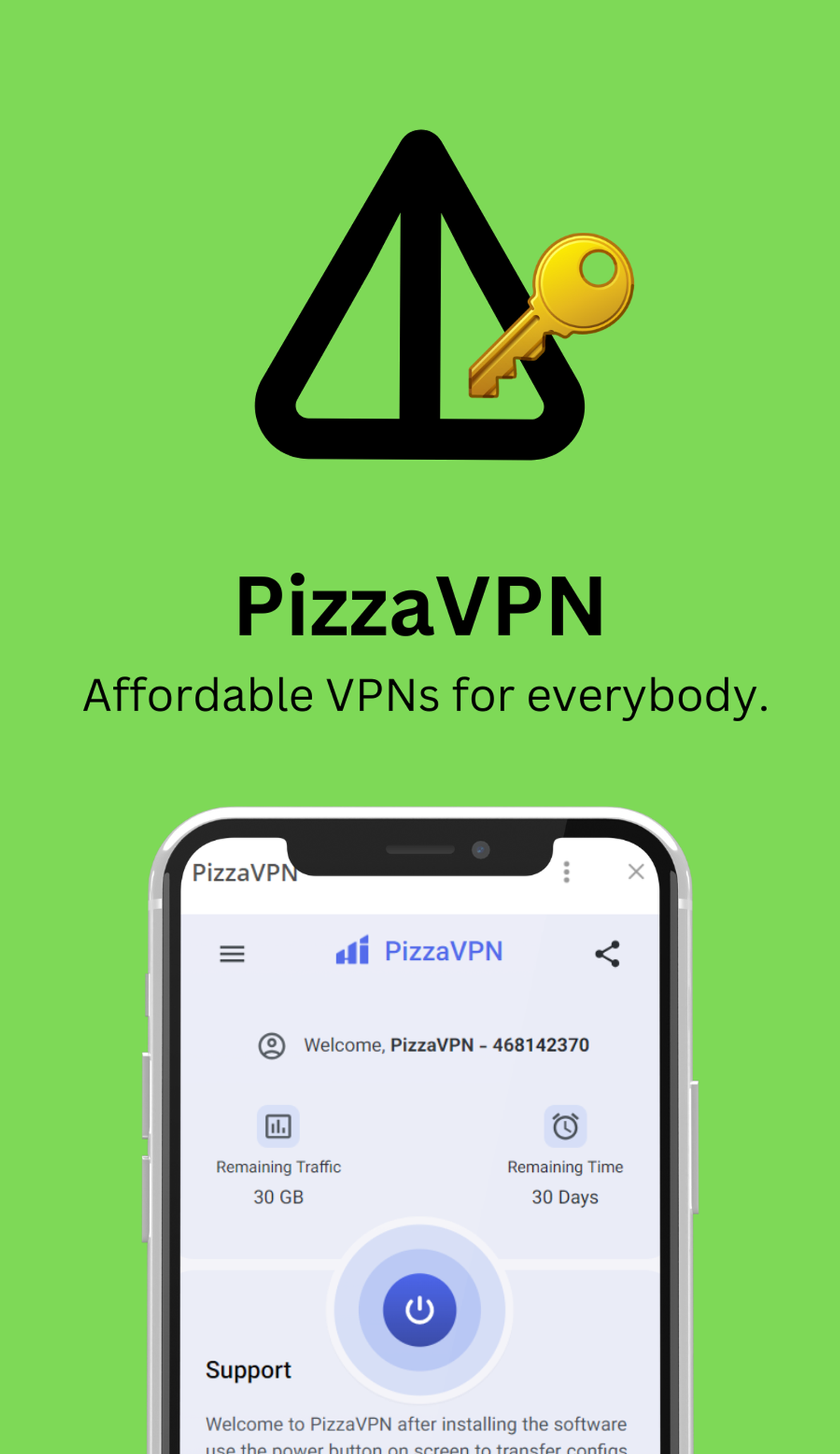 PizzaVPN в Телеграм — скриншот 1