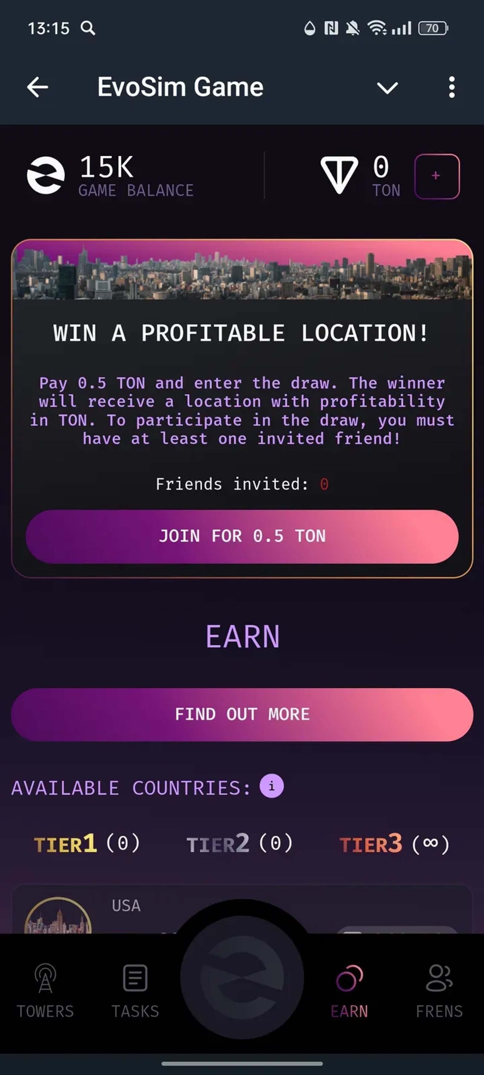 EvoSim Game в Телеграм — скриншот 3