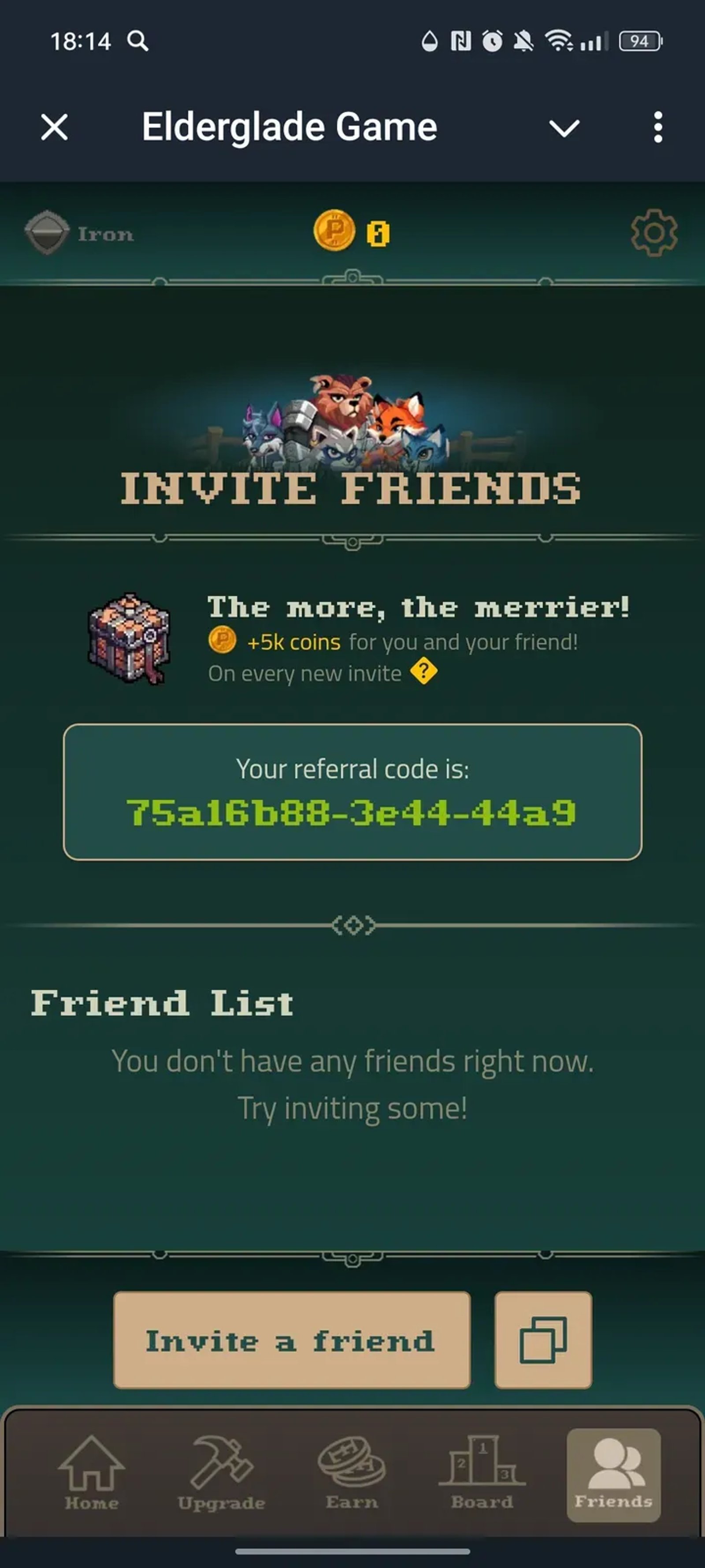 Elderglade Game в Телеграм — скриншот 5