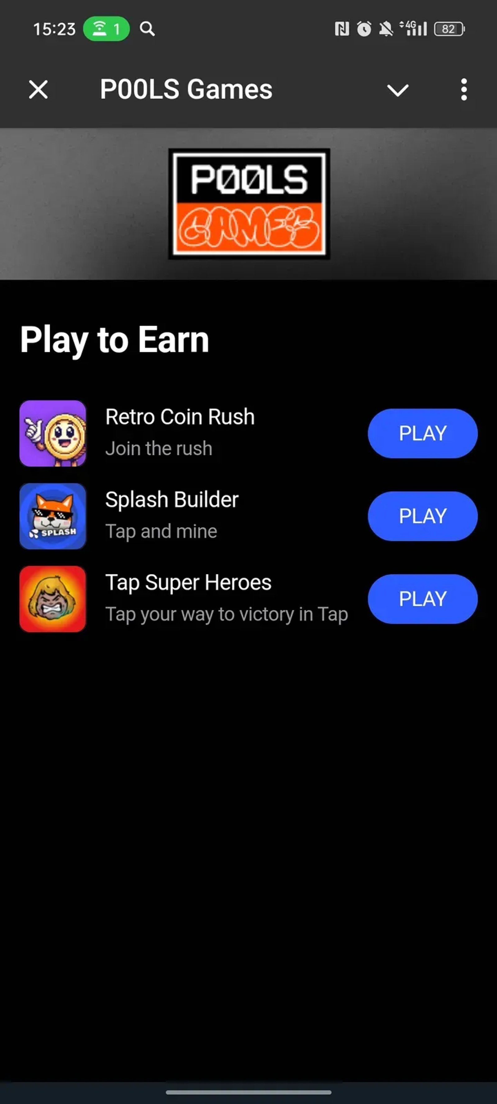 P00LS Games в Телеграм — скриншот 1