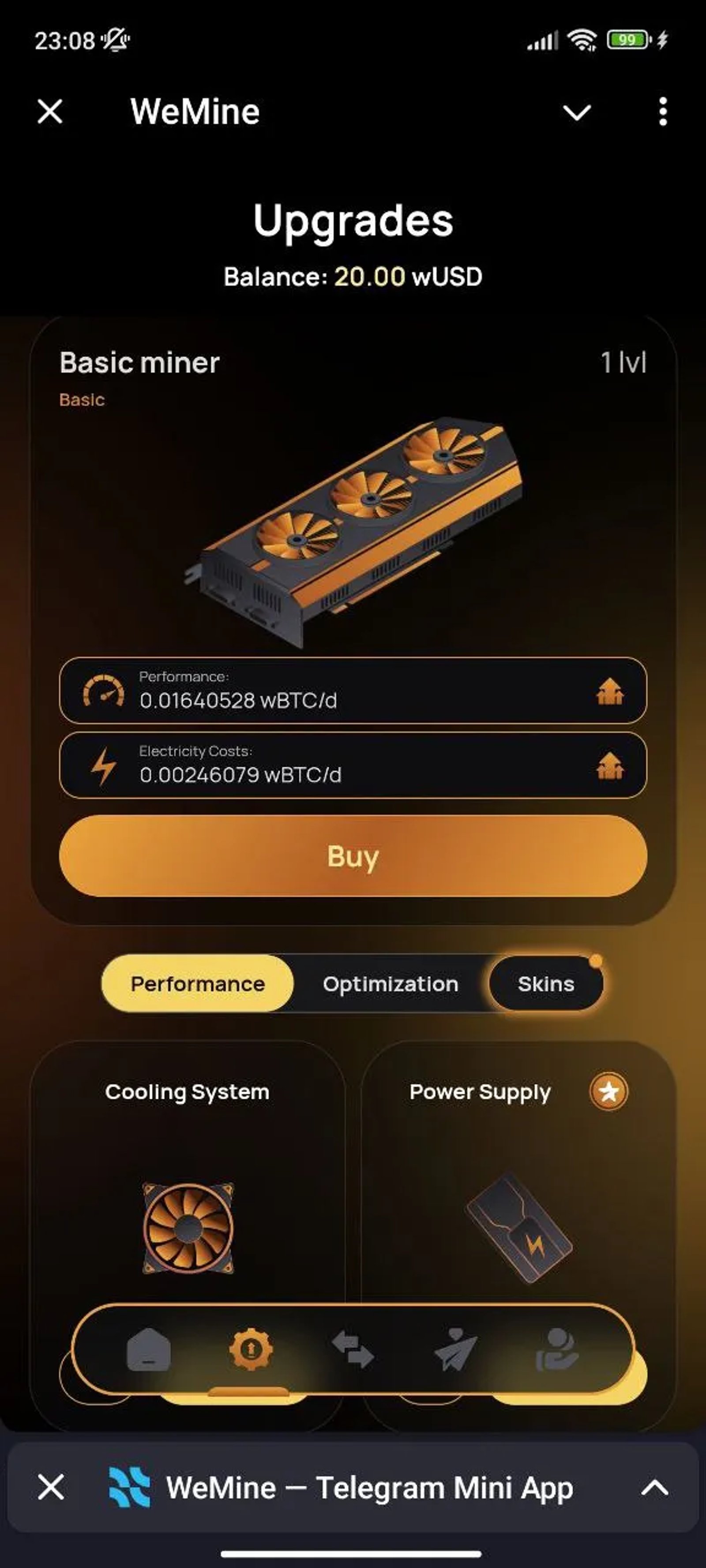 WeMine Обновления