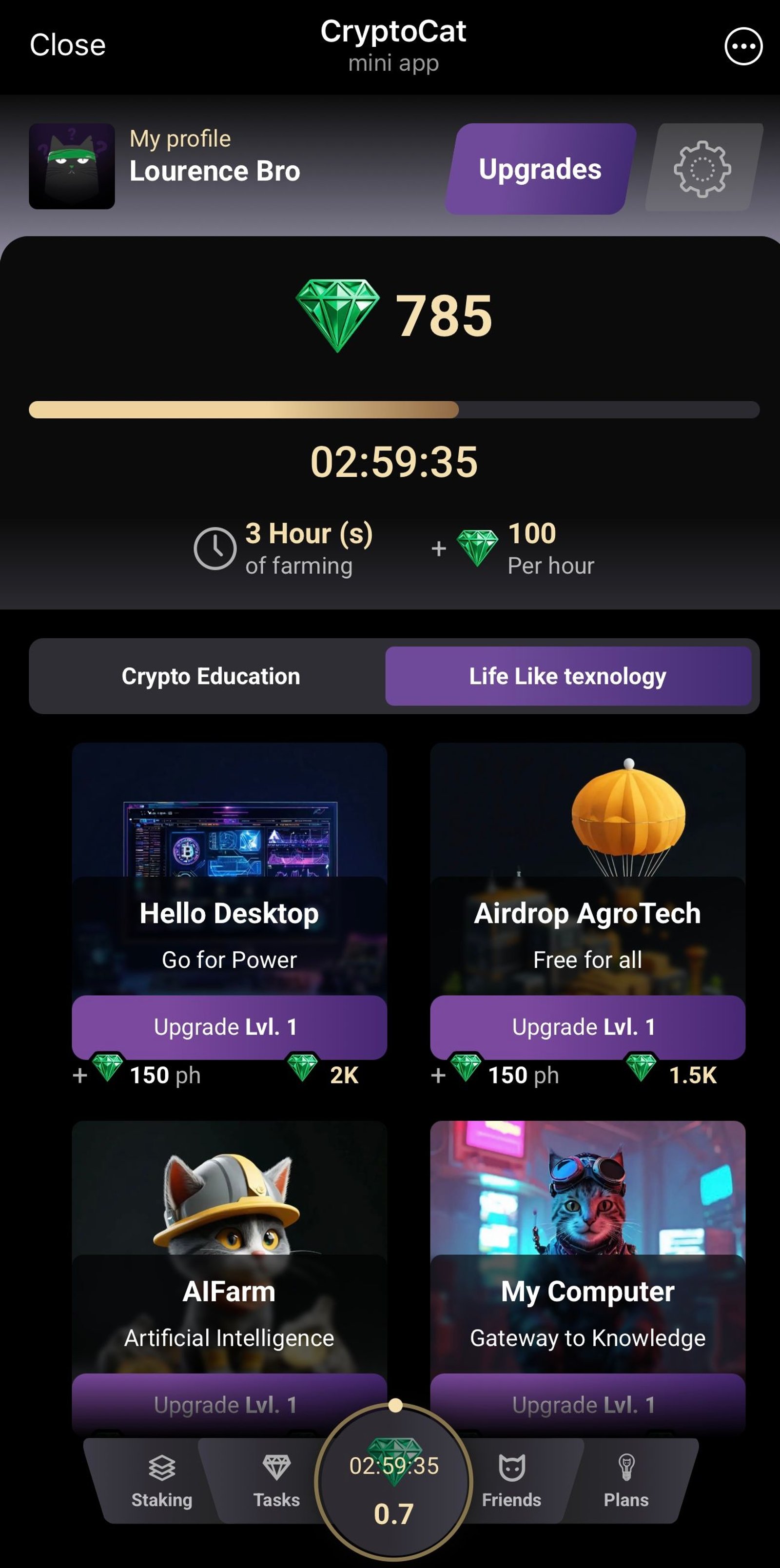 CryptoCat в Телеграм — скриншот 3