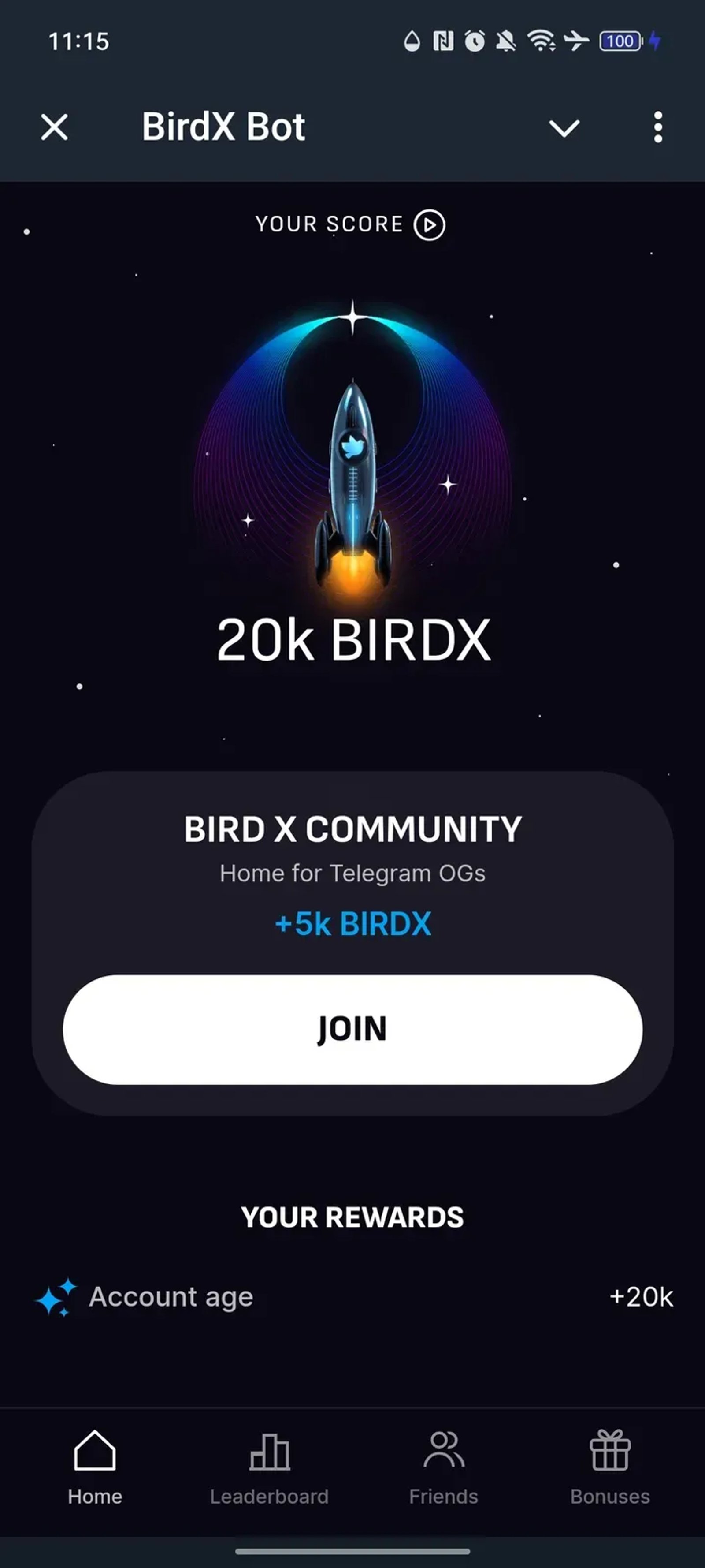 BirdX Bot в Телеграм — скриншот 3