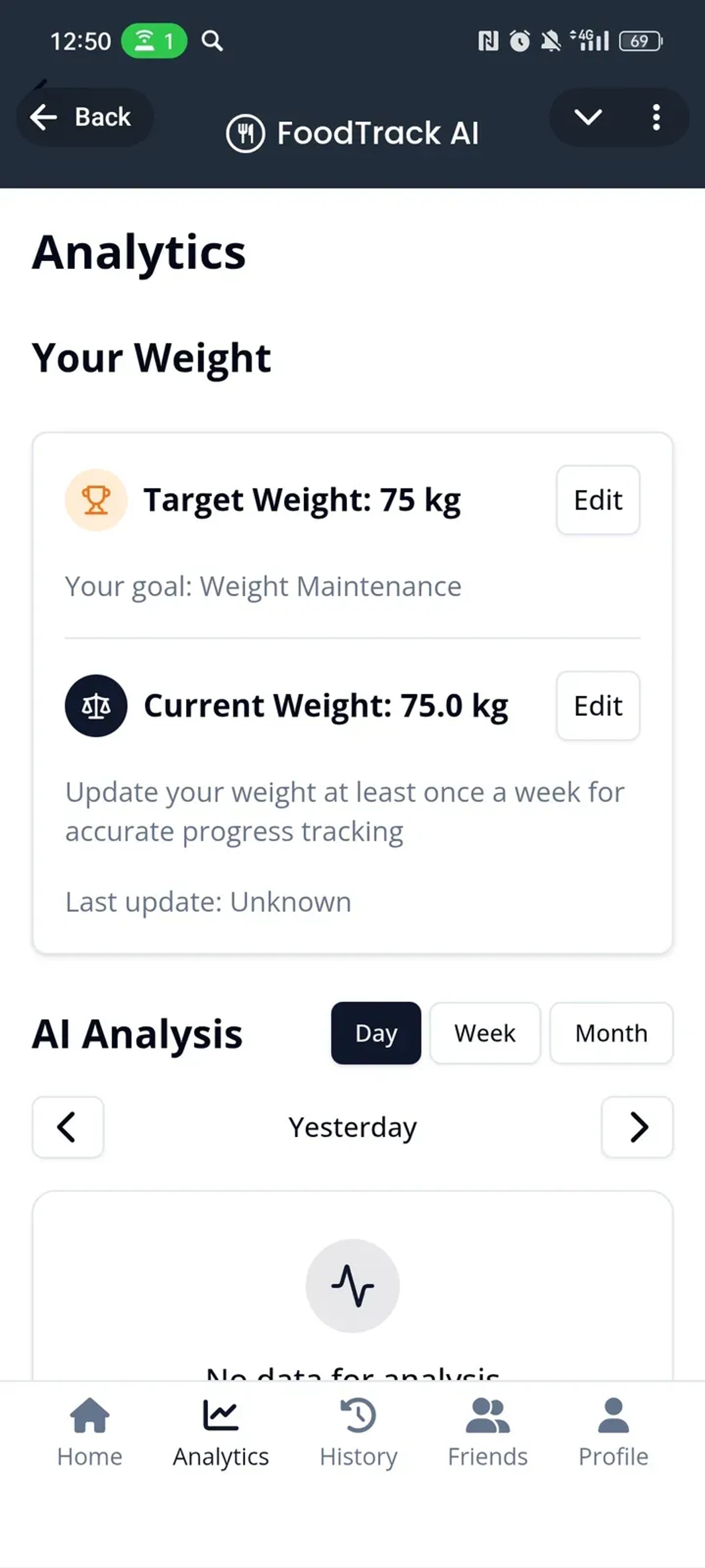 FoodTrack AI в Телеграм — скриншот 2