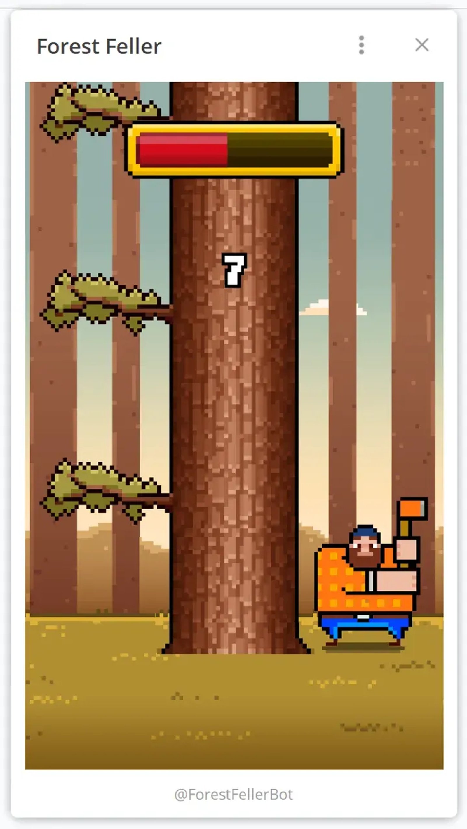 Forest Feller в Телеграм — скриншот 1