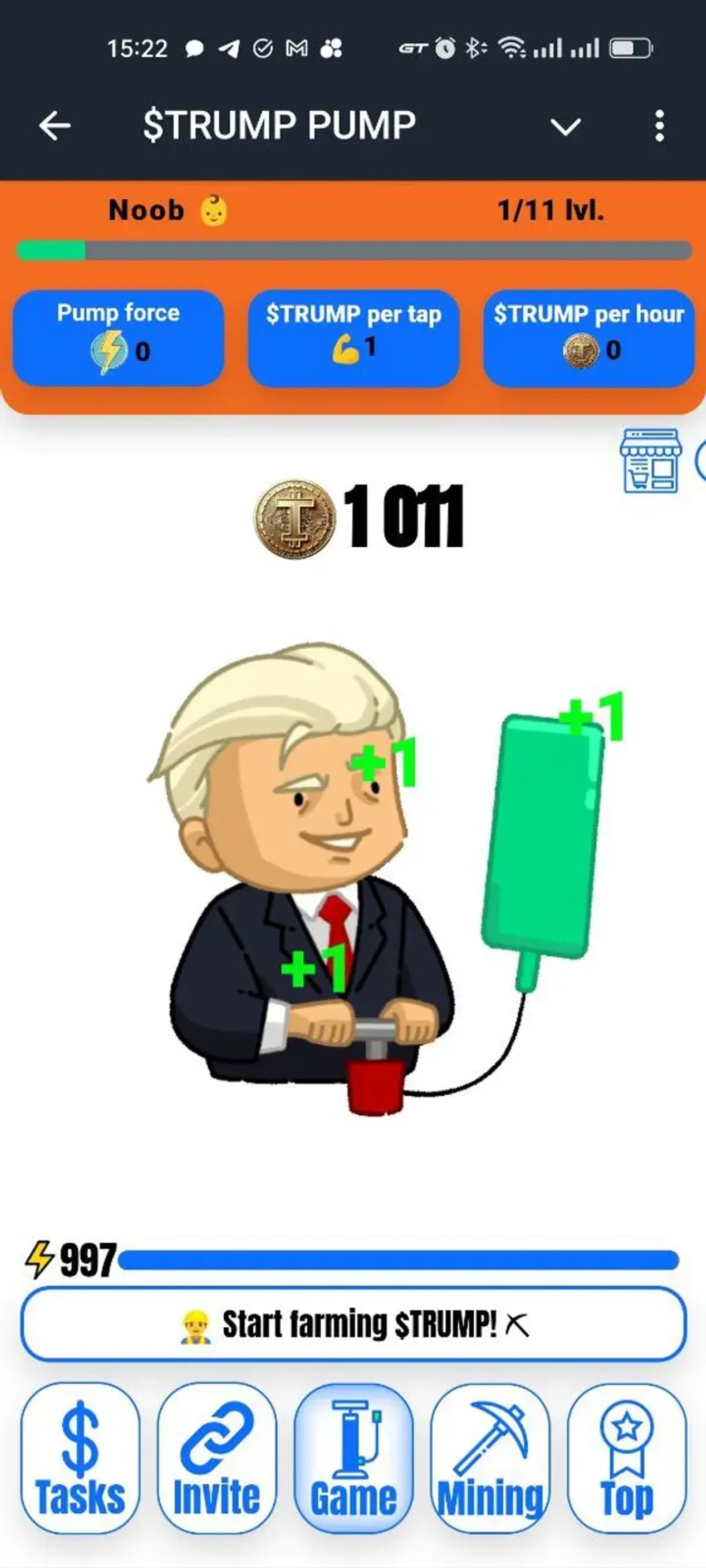 $TRUMP PUMP в Телеграм — скриншот 1