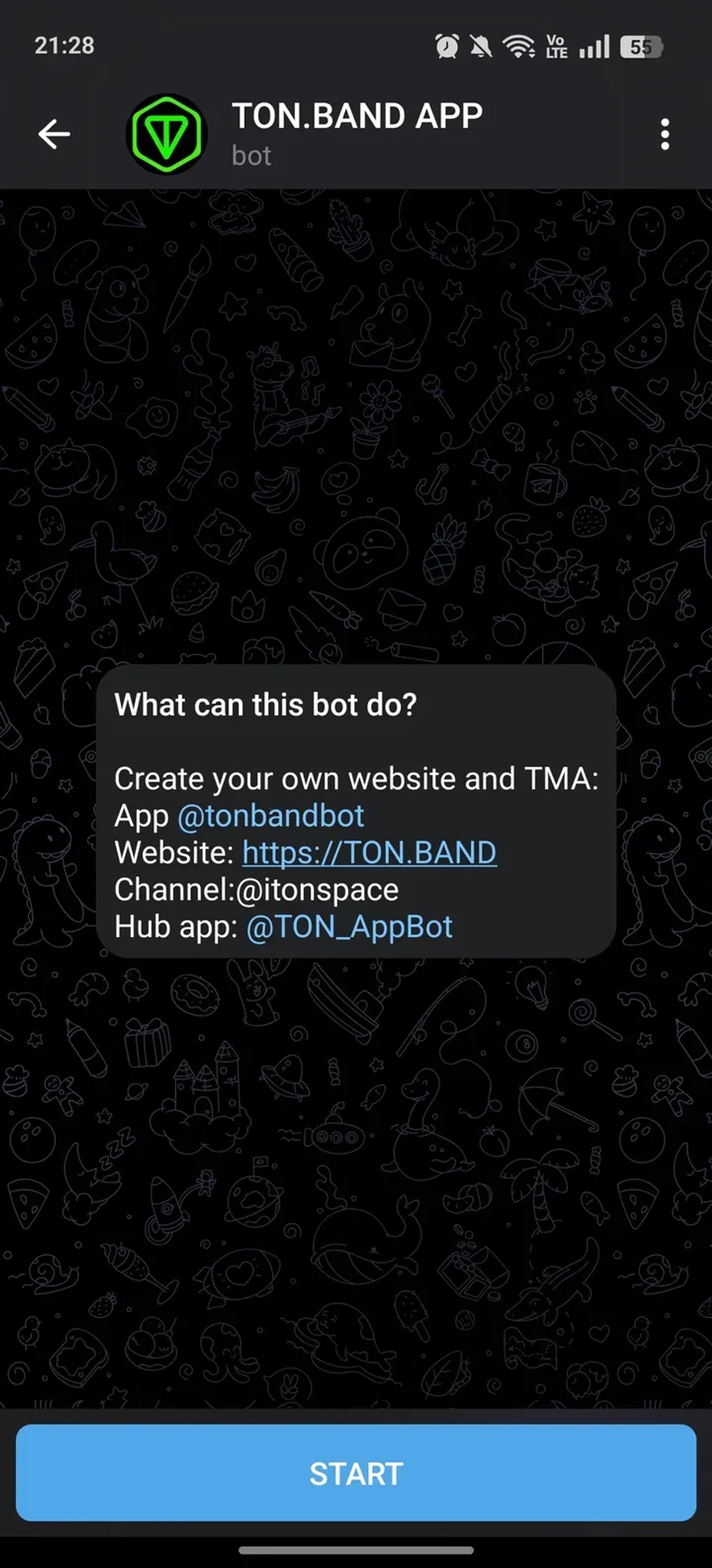 TON.BAND APP в Telegram — скриншот 2