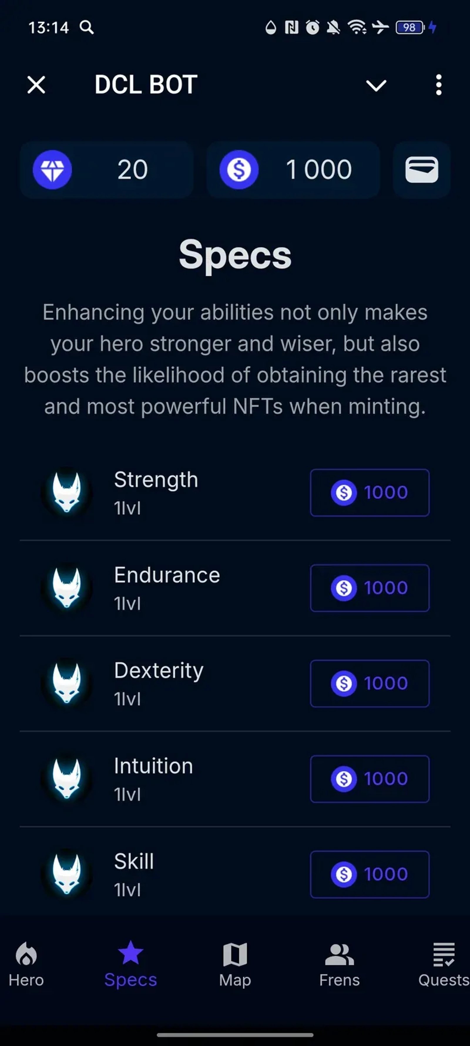 DexCoyote Legends Telegram Screenshot 2