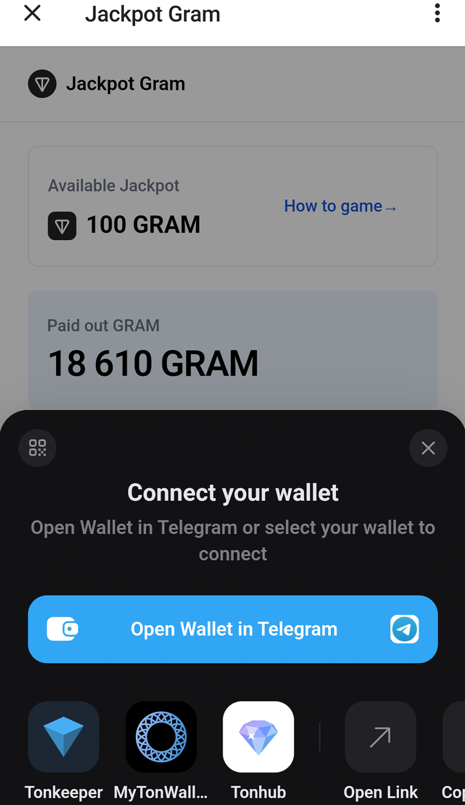 Jackpot Gram в Телеграм — скриншот 2