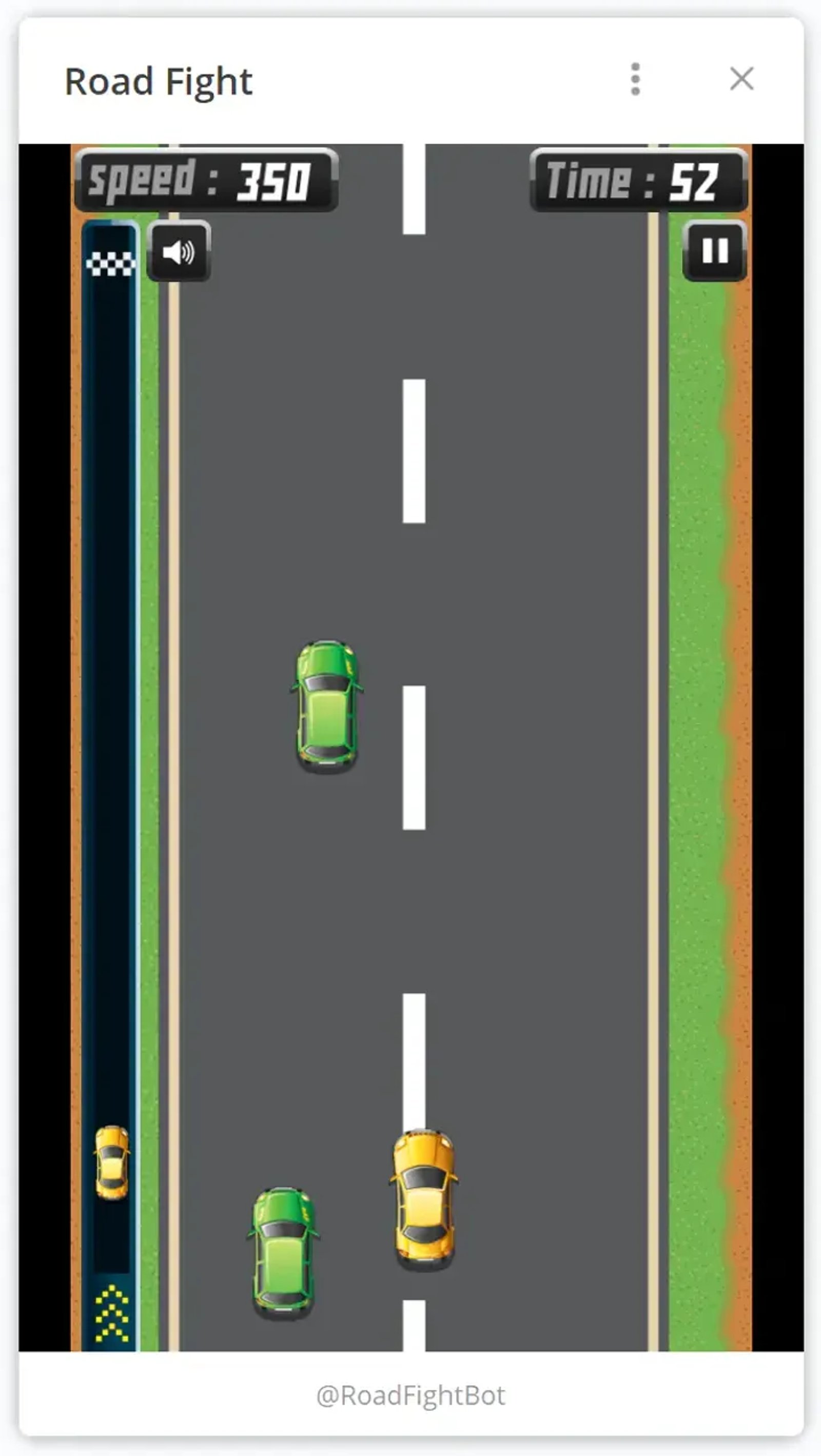 Road Fight в Телеграм — скриншот 1