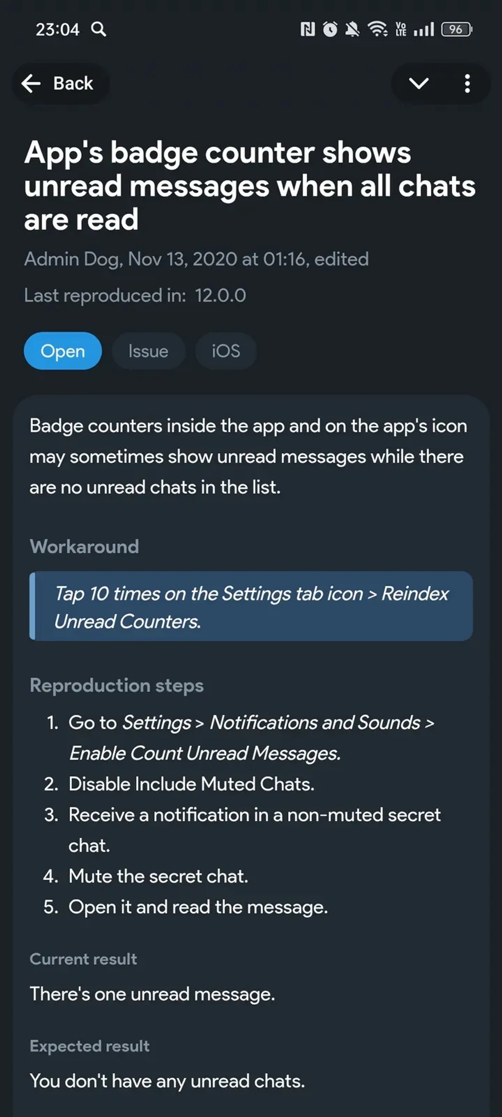 Bugs and Suggestions ✔ Telegram Screenshot 4