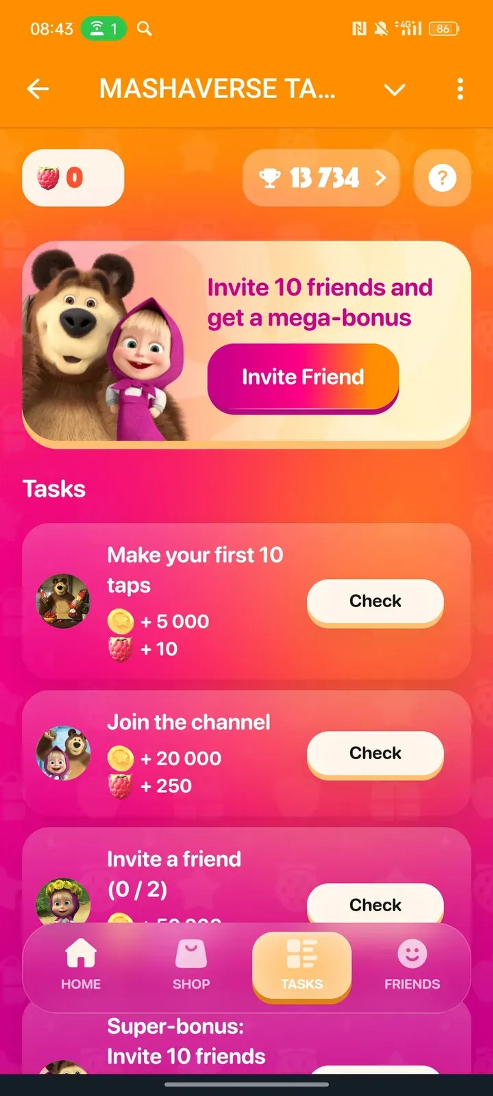 MASHAVERSE TAP DASH в Телеграм — скриншот 3