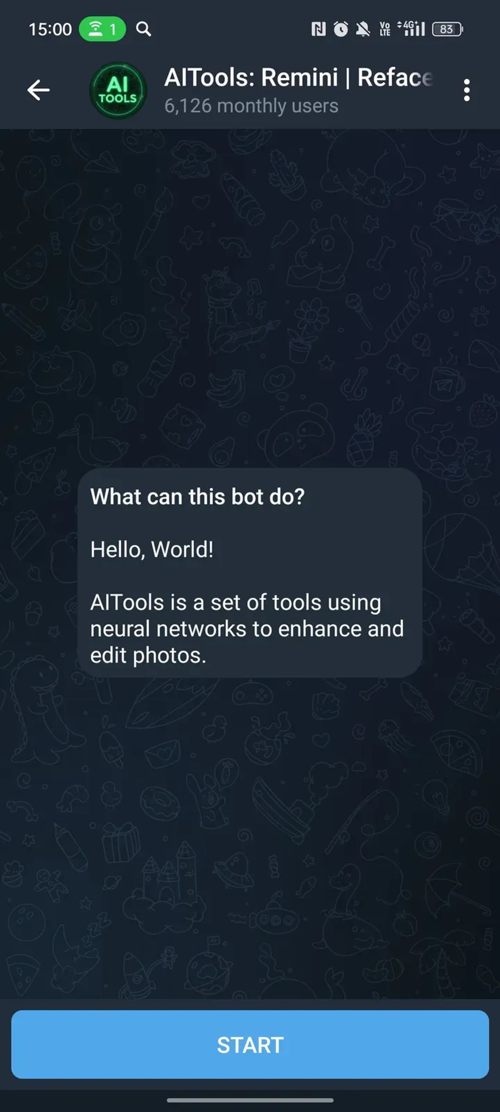 AITools: Remini | Reface в Телеграм — скриншот 1