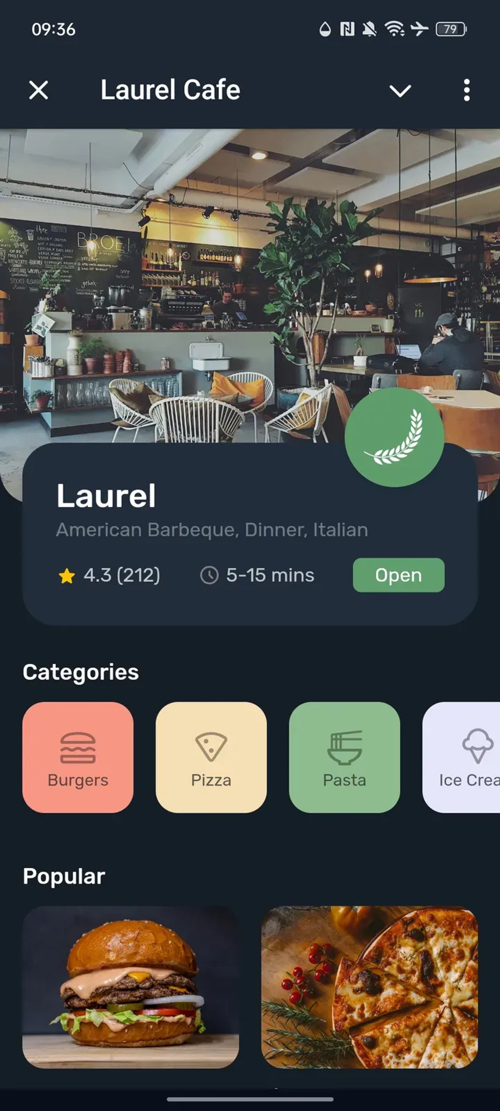 Laurel Cafe в Телеграм — скриншот 1