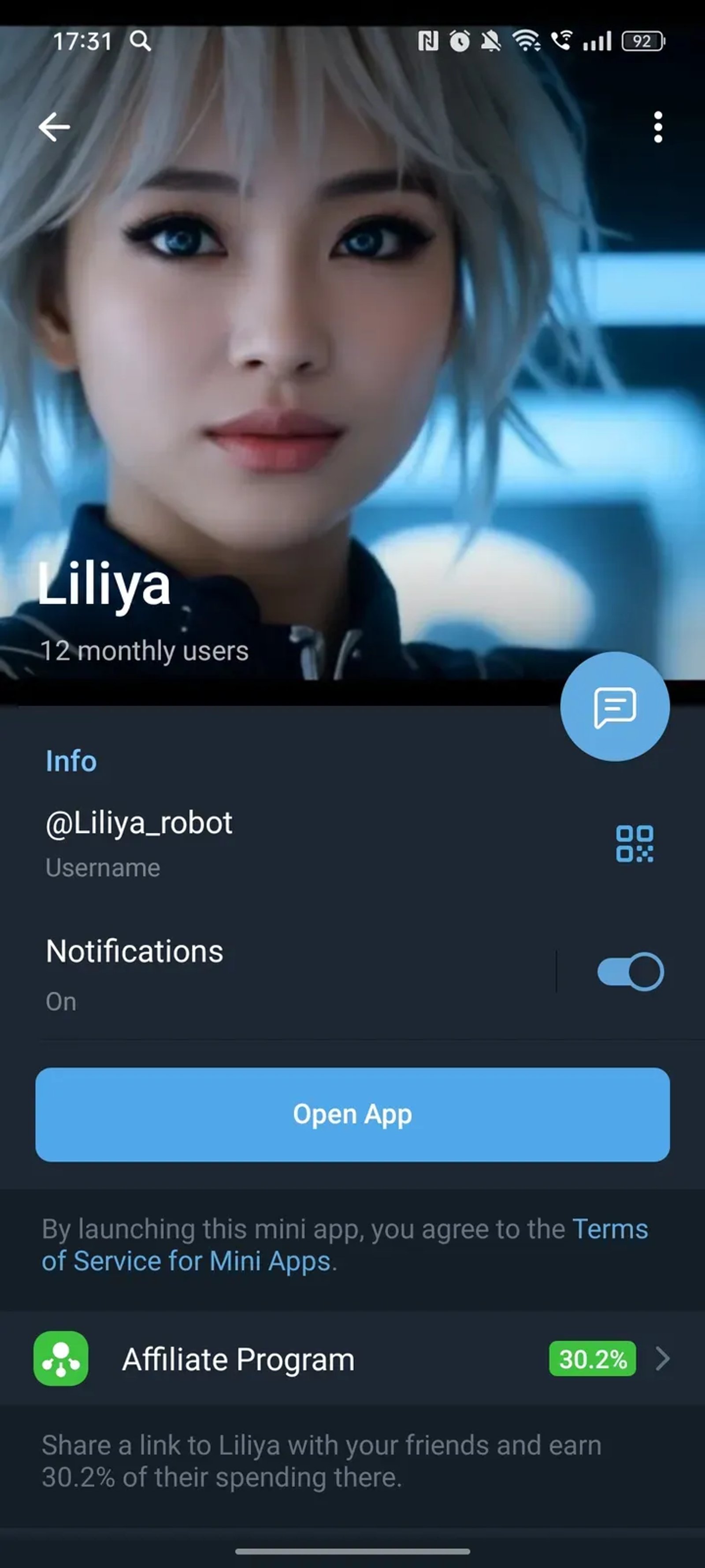 Liliya в Телеграм — скриншот 4