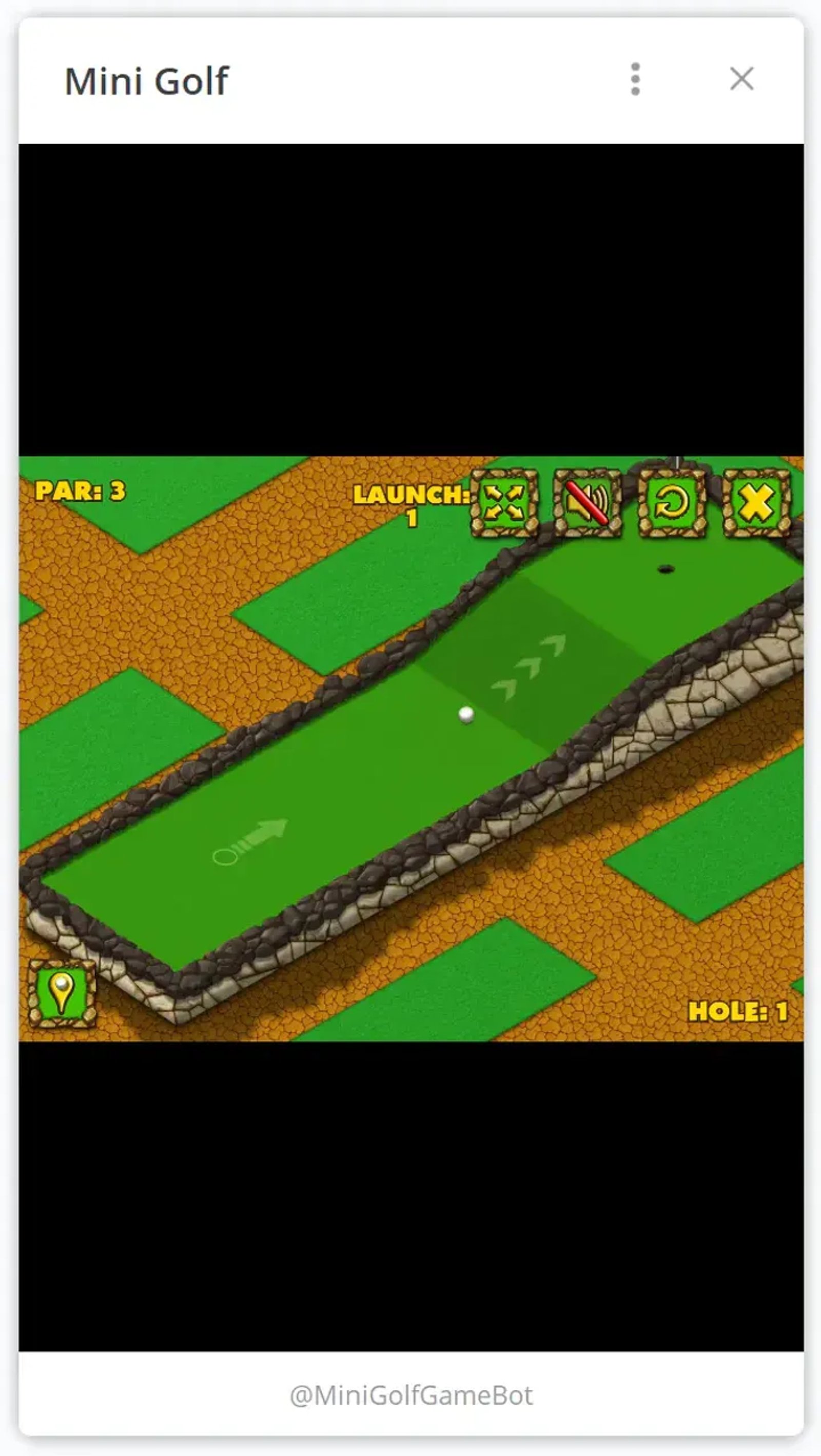 Mini Golf в Телеграм — скриншот 1