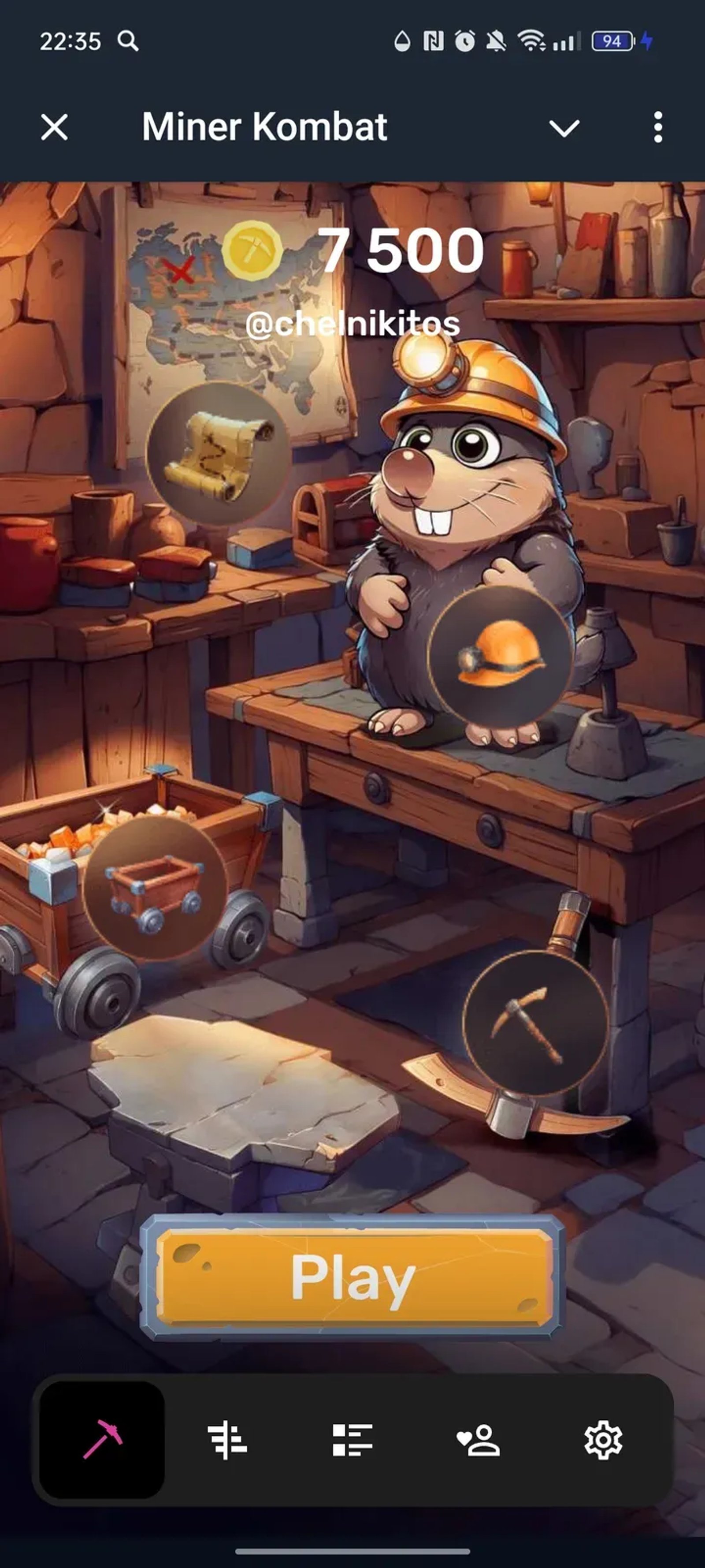 Miner Kombat в Телеграм — скриншот 1