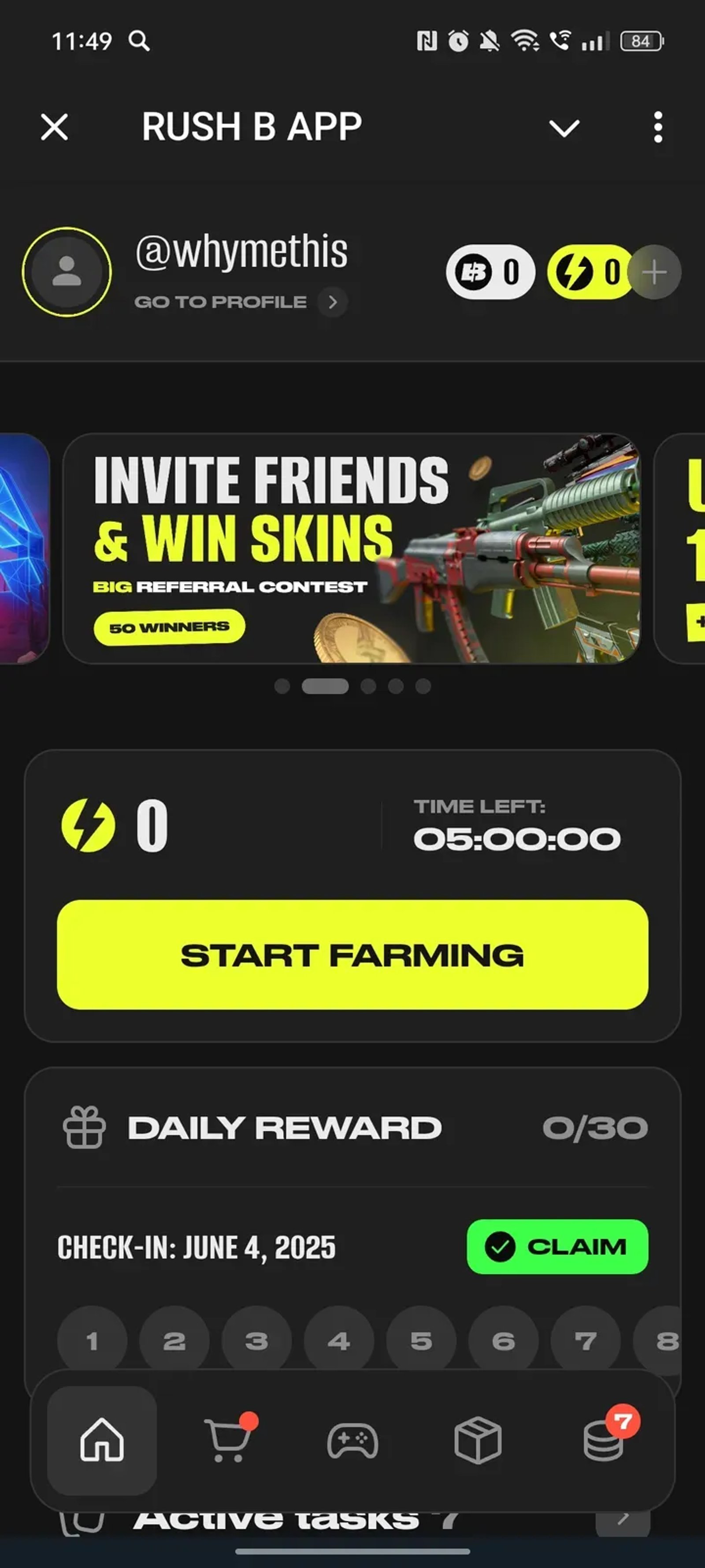 RUSH B APP в Телеграм — скриншот 1