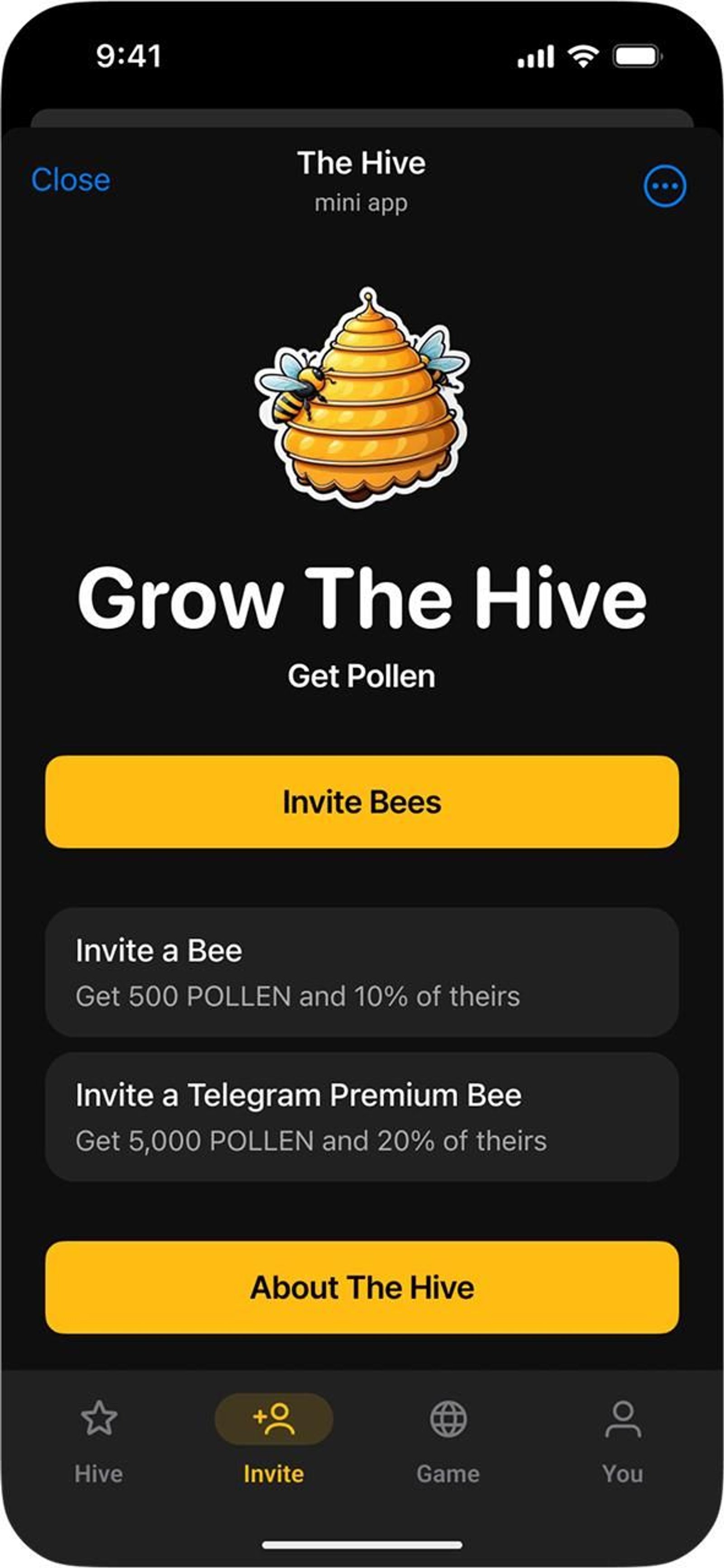 The Hive в Telegram — скриншот 2