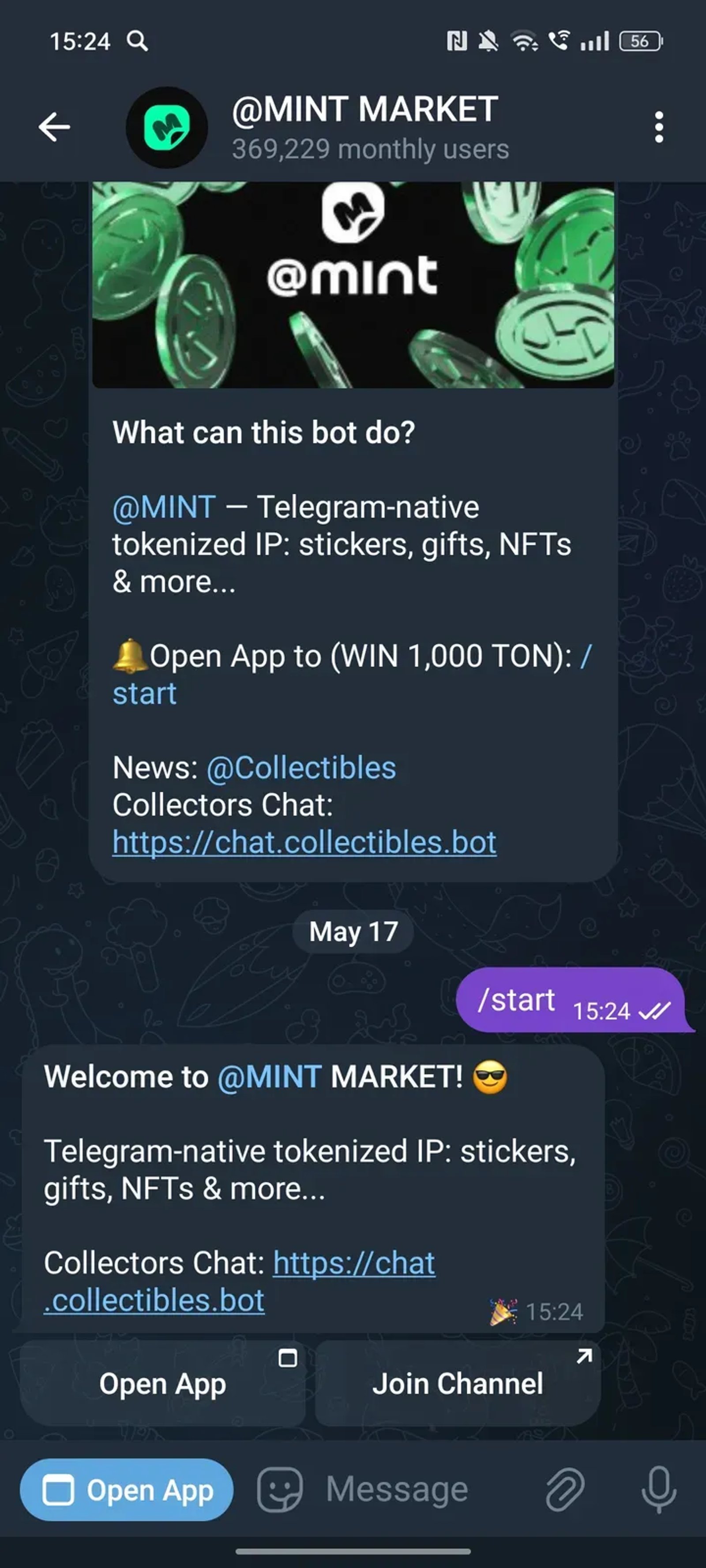 @mint в Телеграм — скриншот 3