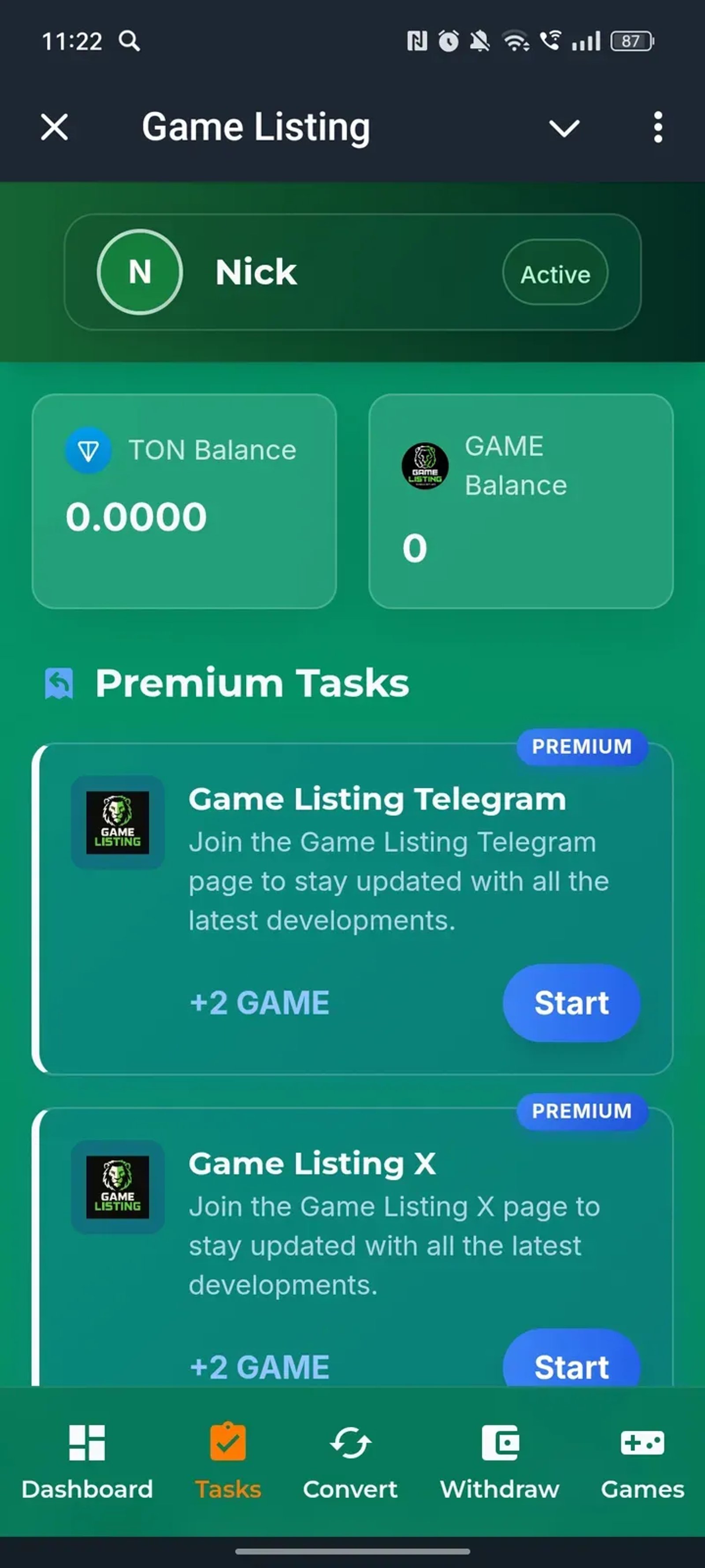 Game Listing в Телеграм — скриншот 3