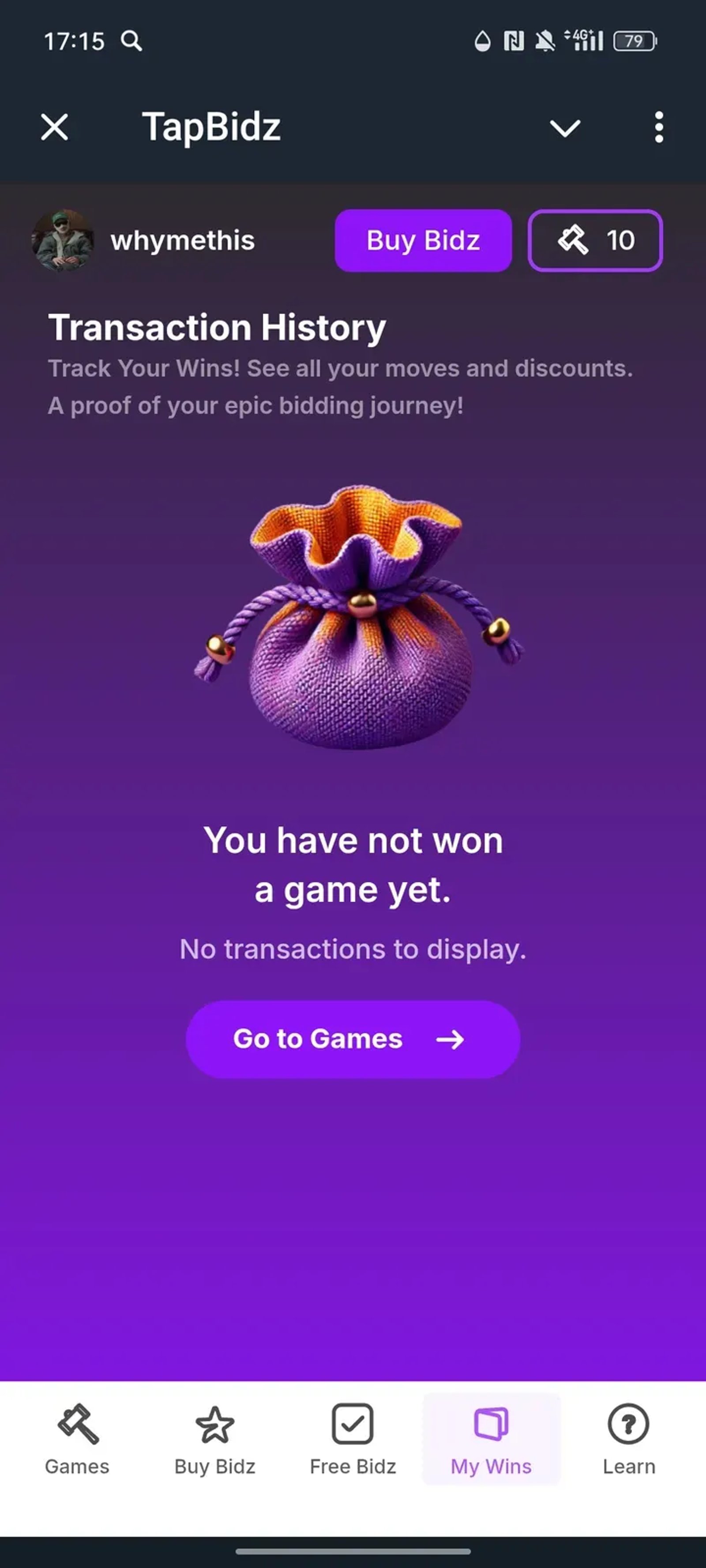 TapBidz в Телеграм — скриншот 4