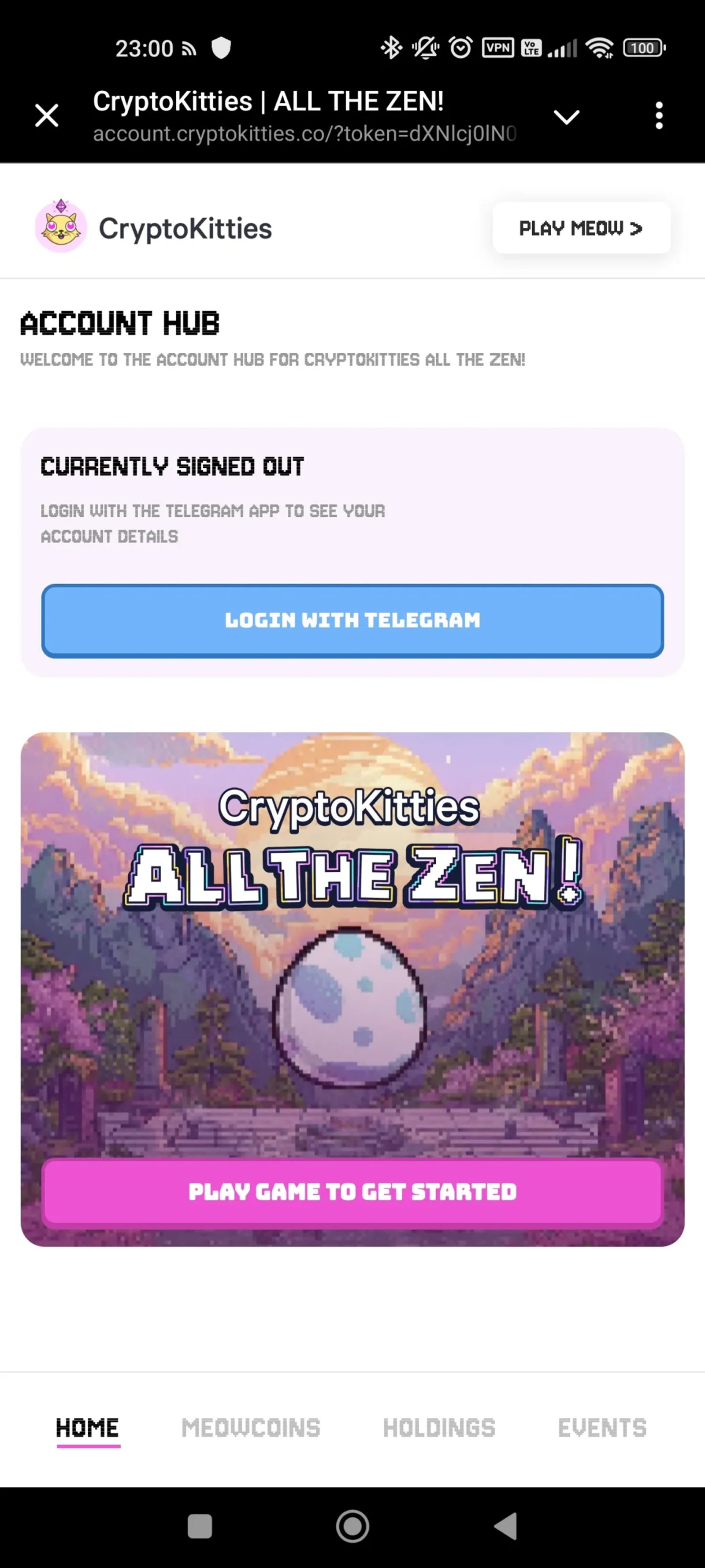 CryptoKitties Профиль