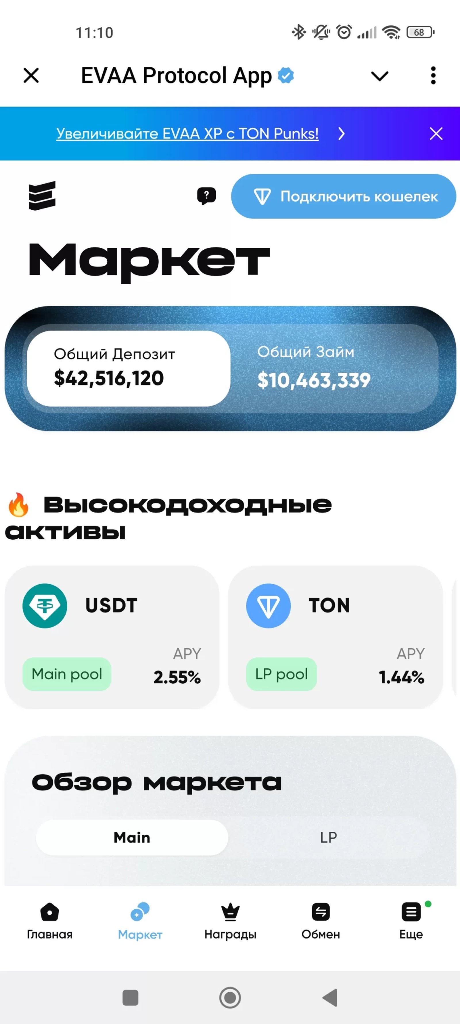 EVAA Protocol Маркет