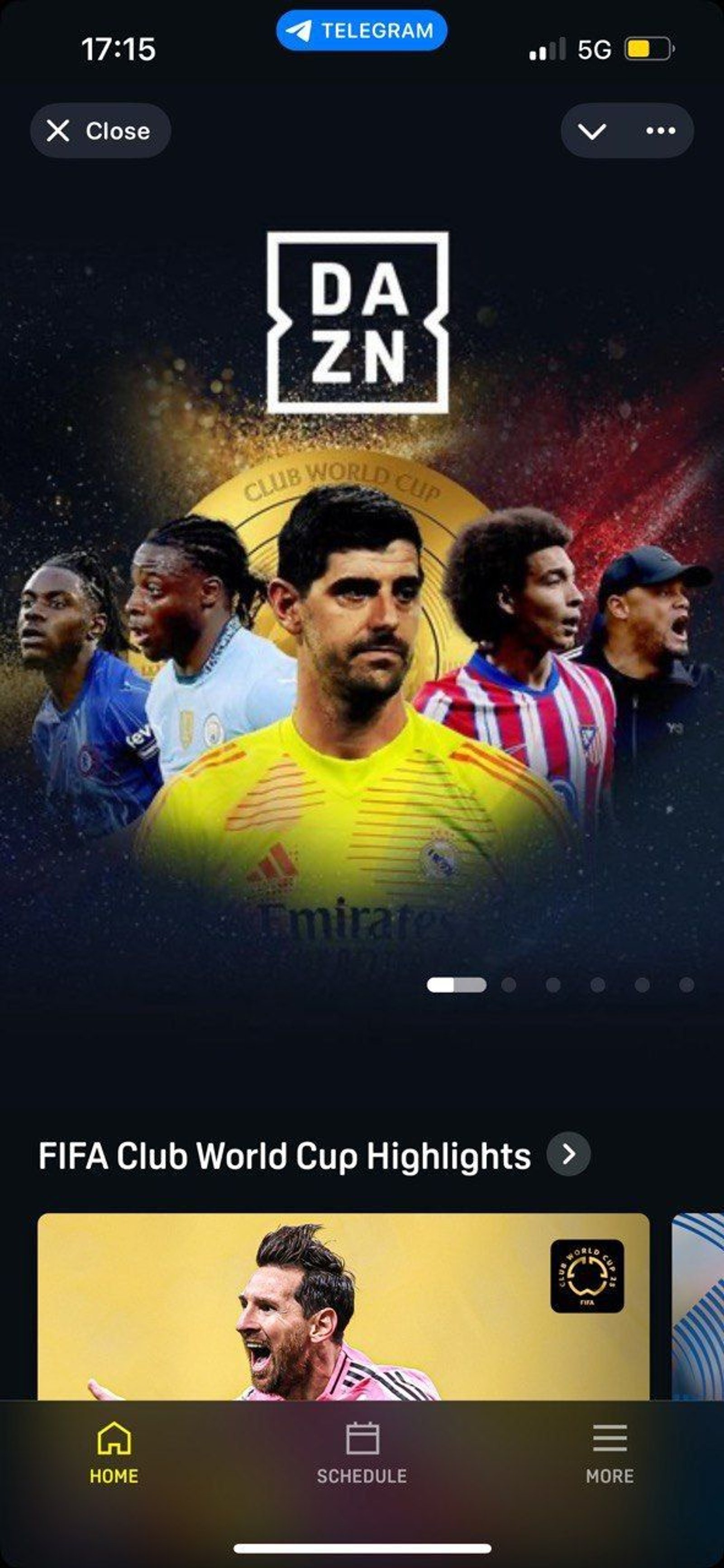 DAZN Telegram Screenshot 1