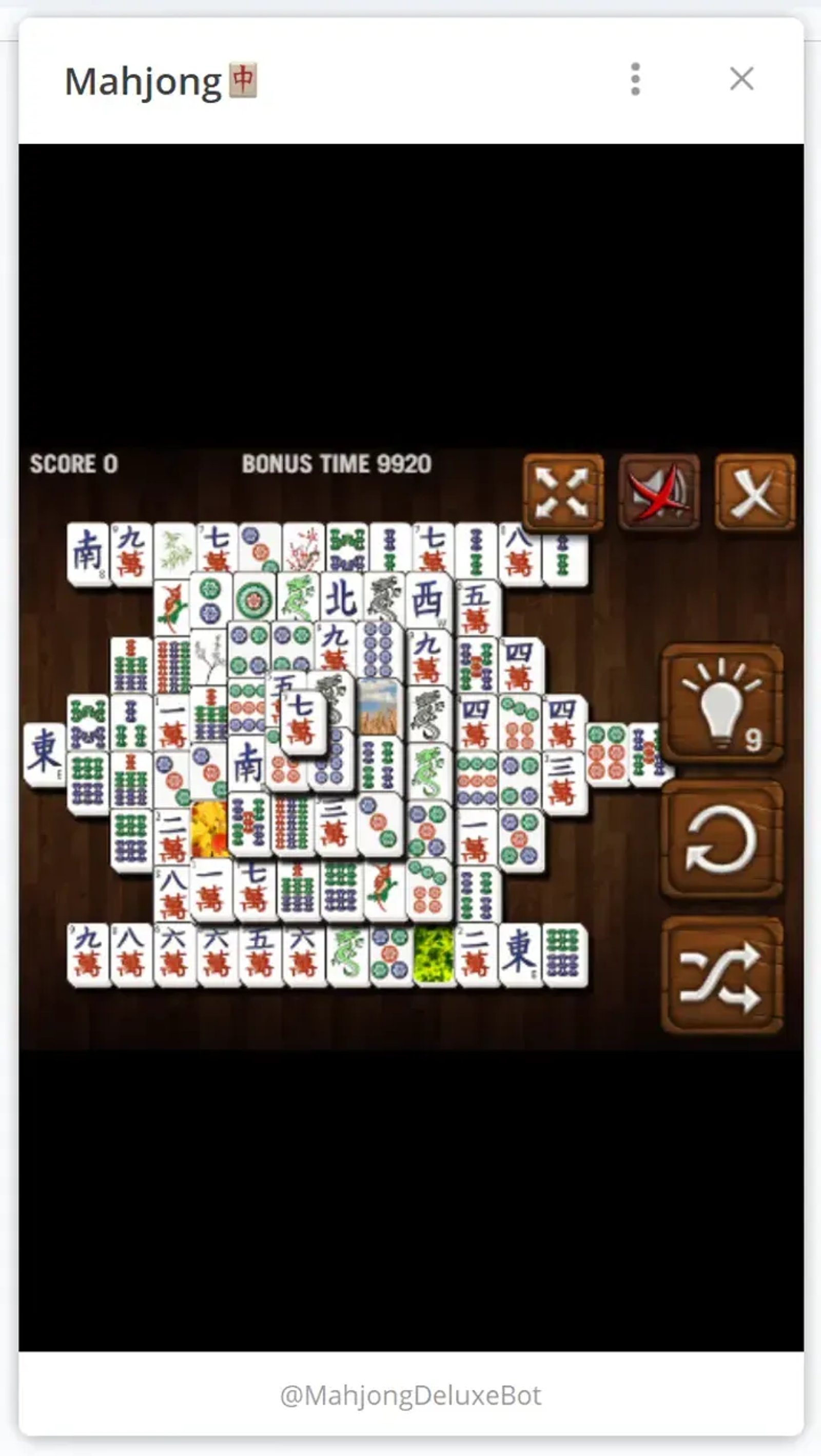 Mahjong🀄️ в Телеграм — скриншот 1