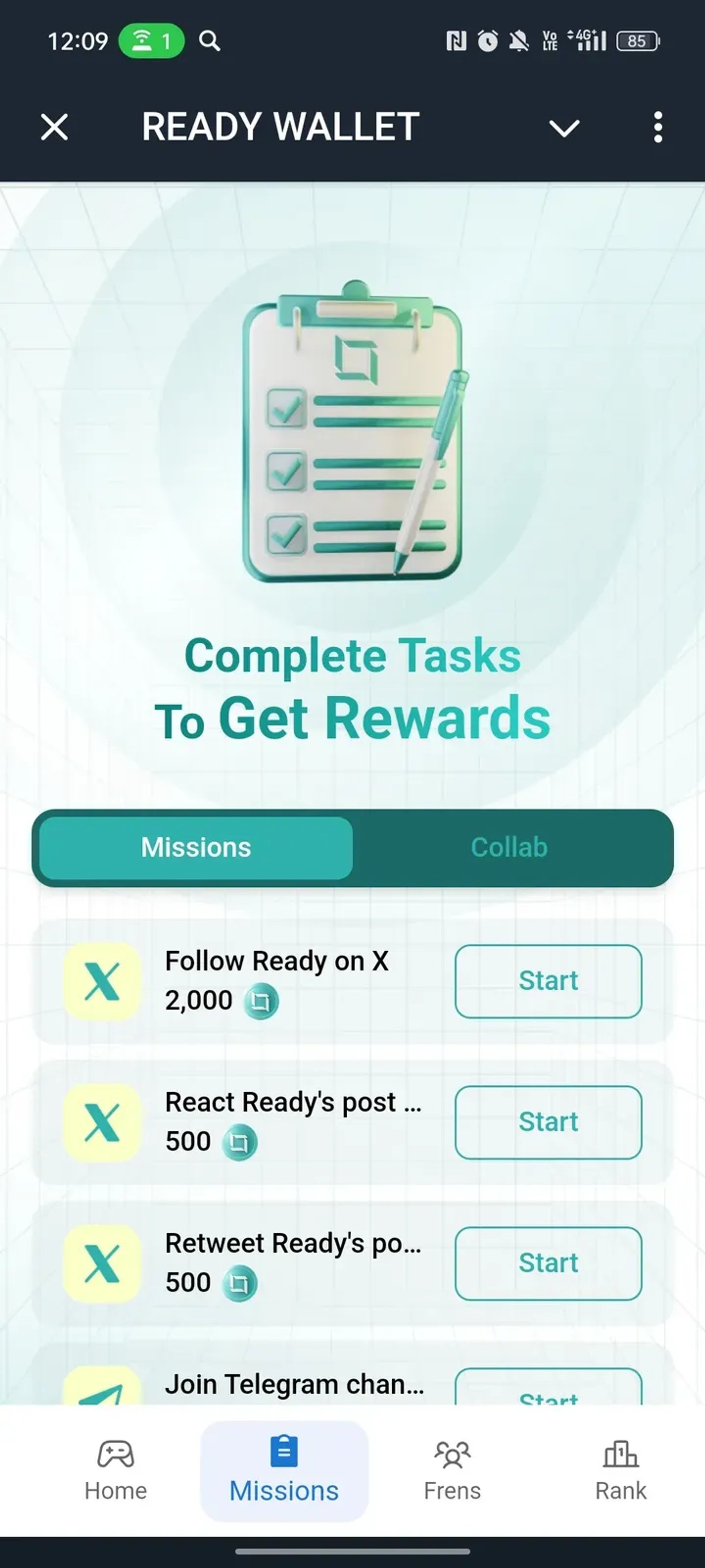 READY WALLET в Телеграм — скриншот 2