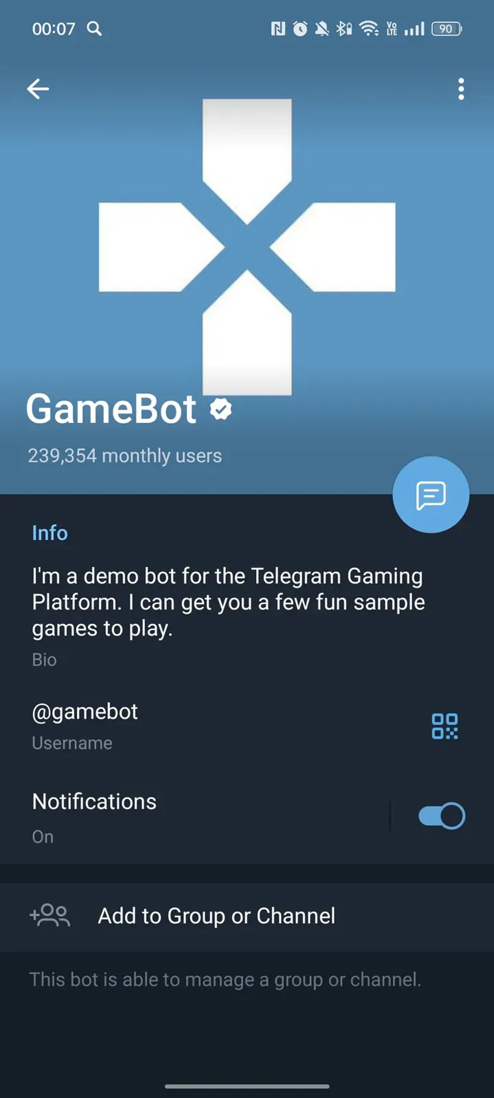 GameBot в Телеграм — скриншот 3
