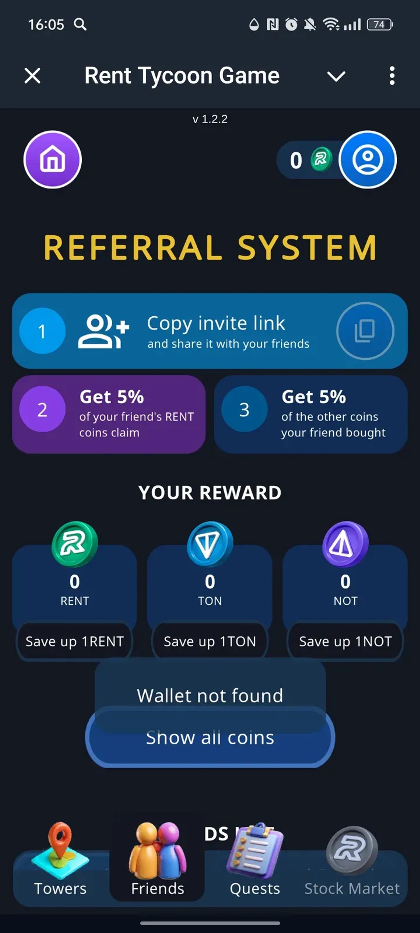 Rent Tycoon в Телеграм — скриншот 2