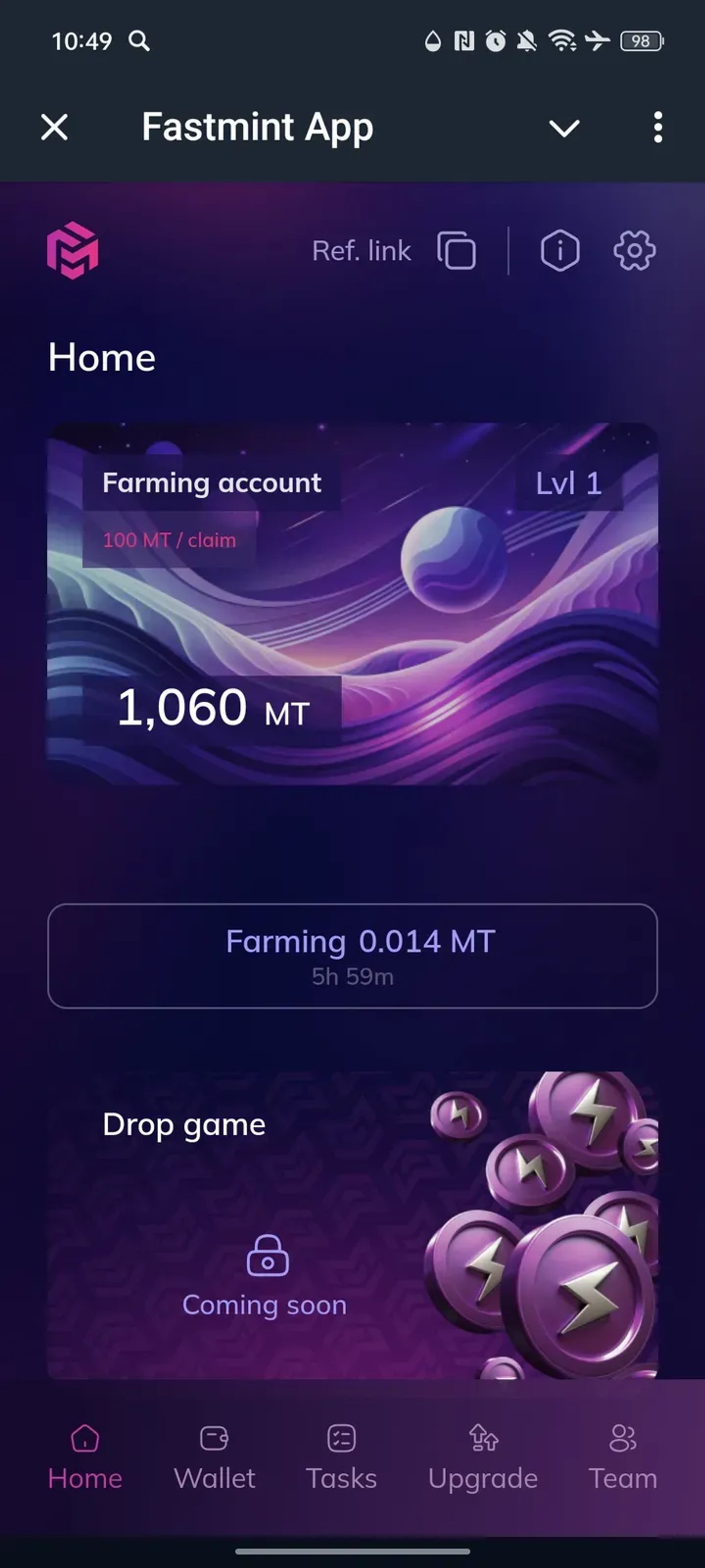 Fastmint App в Телеграм — скриншот 3