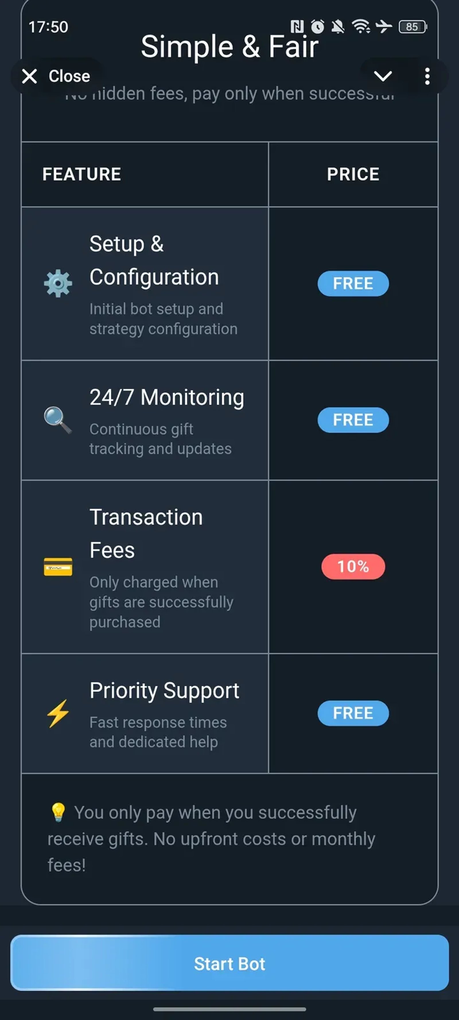 Telegram Gifts Autobuy Telegram Screenshot 4