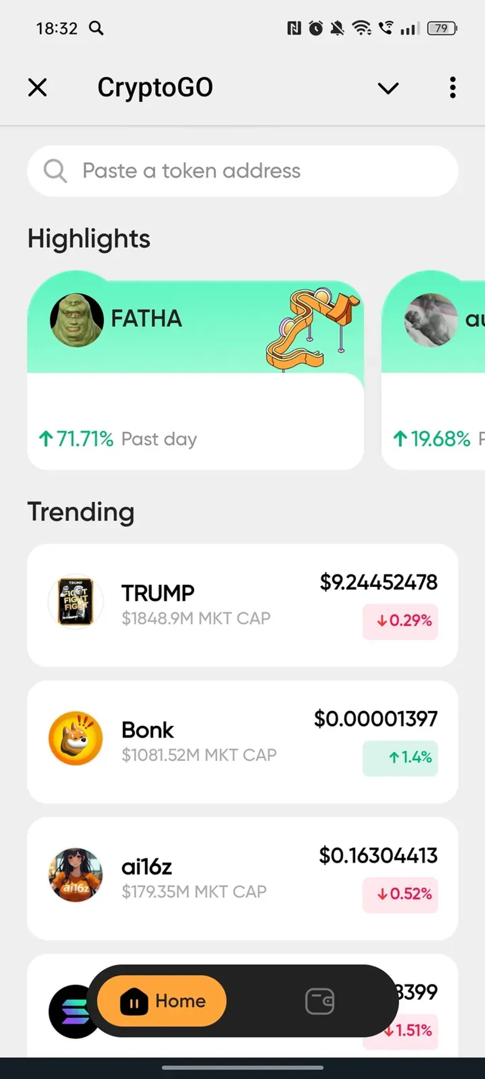 CryptoGO в Телеграм — скриншот 1