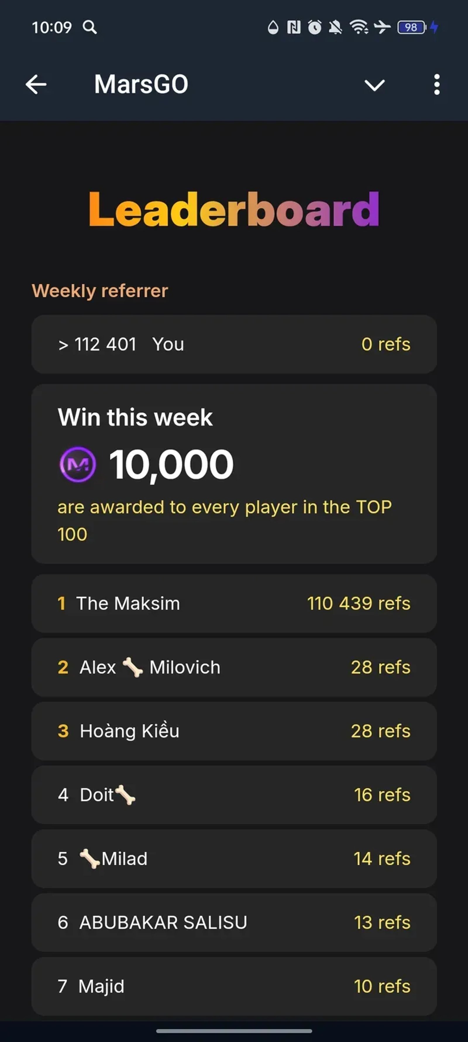 MarsGO в Телеграм — скриншот 4