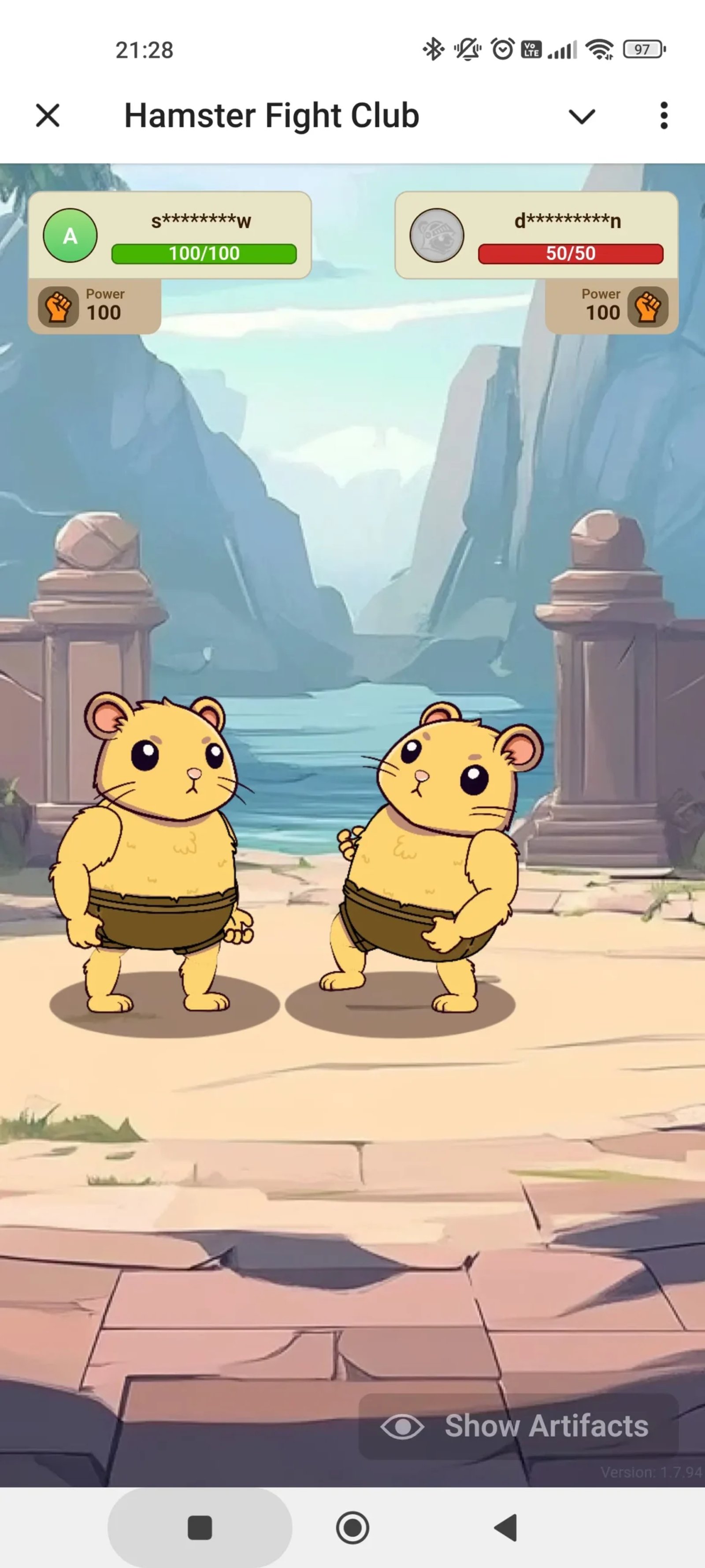 Hamster Fight Club Раунд