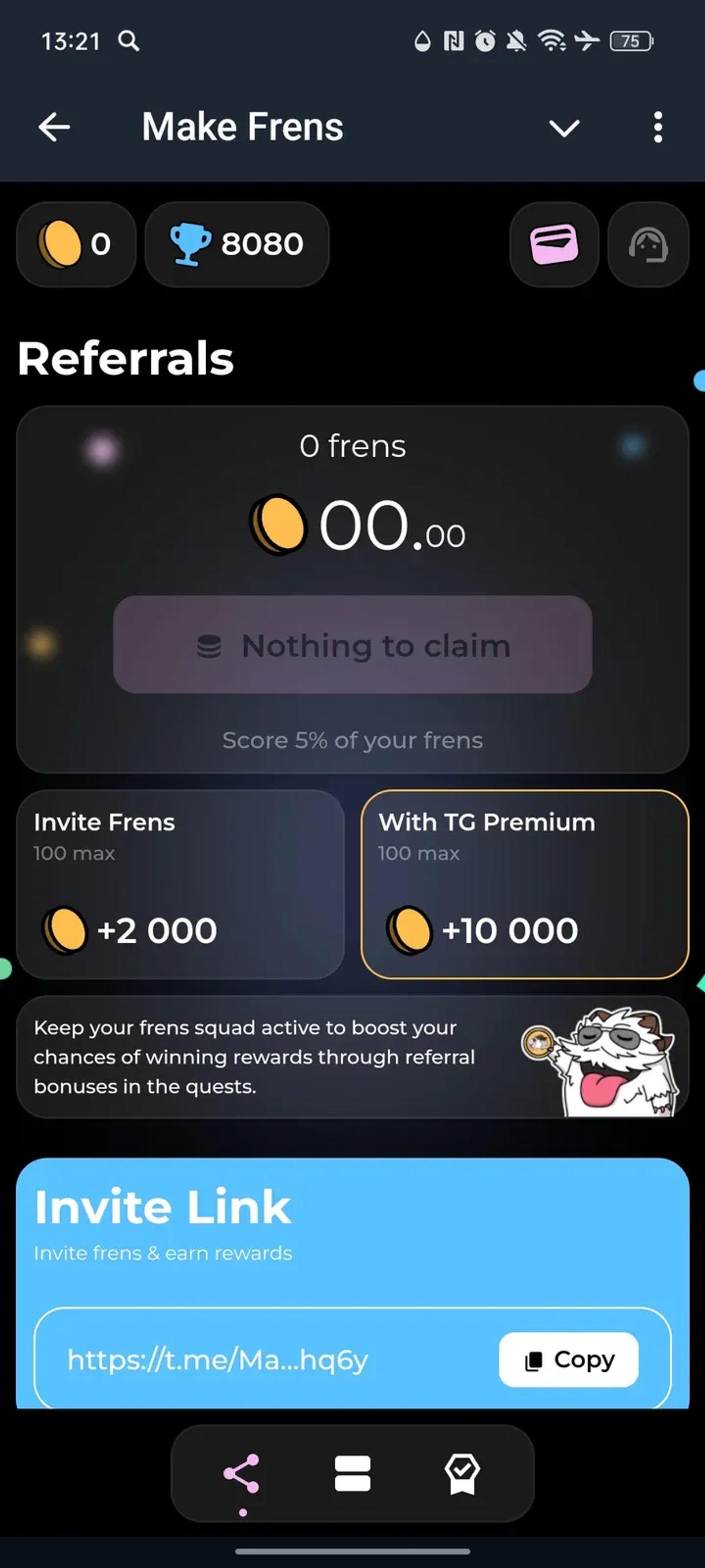 Make Frens в Телеграм — скриншот 3