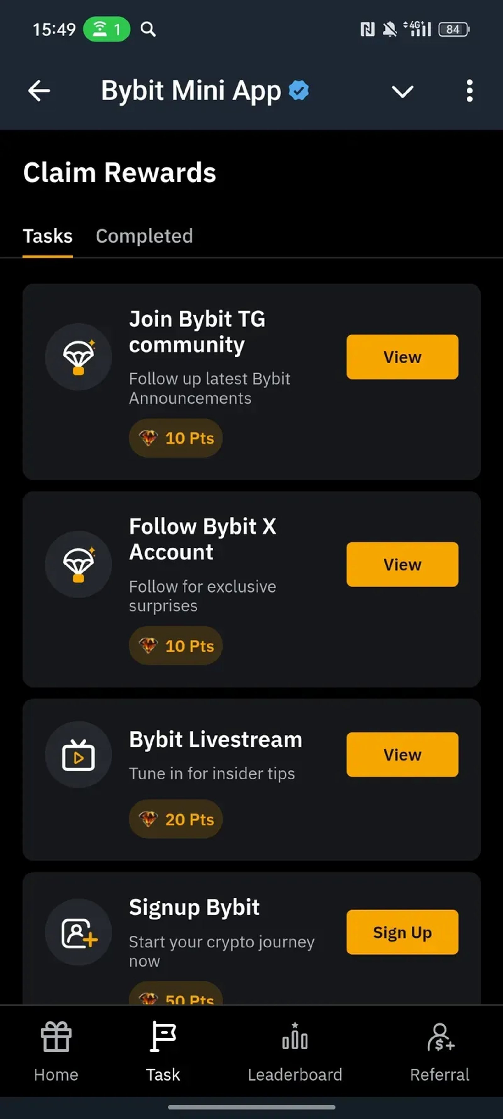 Bybit Mini App в Телеграм — скриншот 2