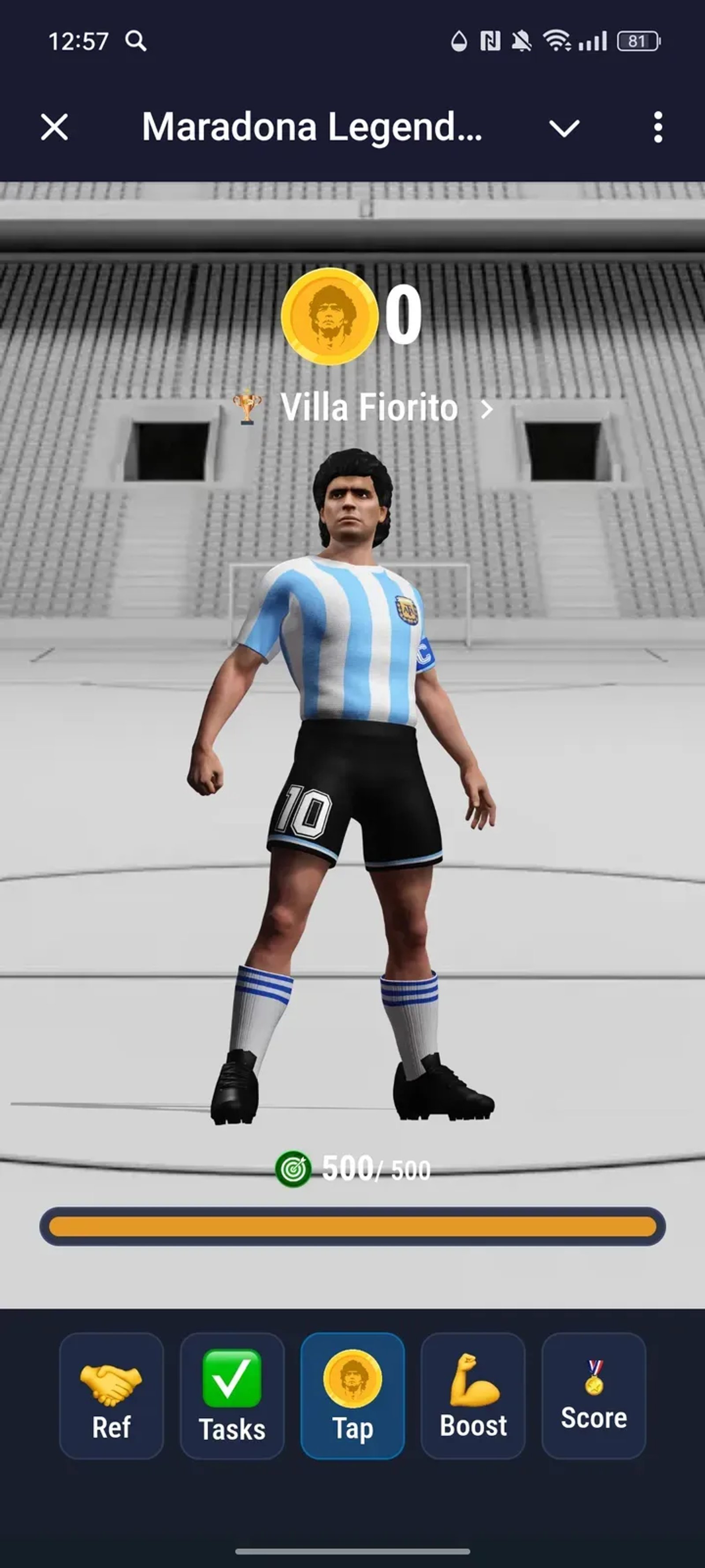 Maradona Legends Tap в Телеграм — скриншот 1