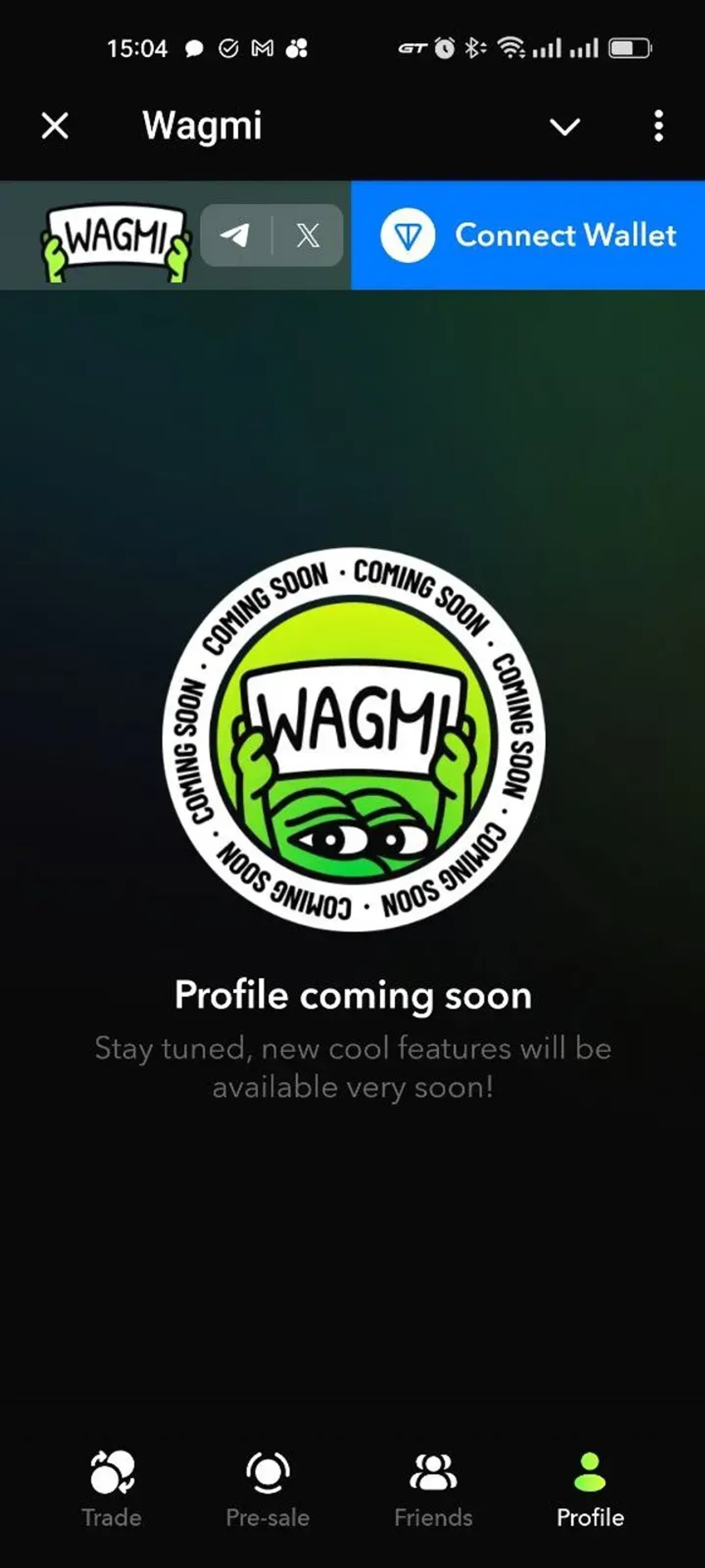 Wagmi в Телеграм — скриншот 1